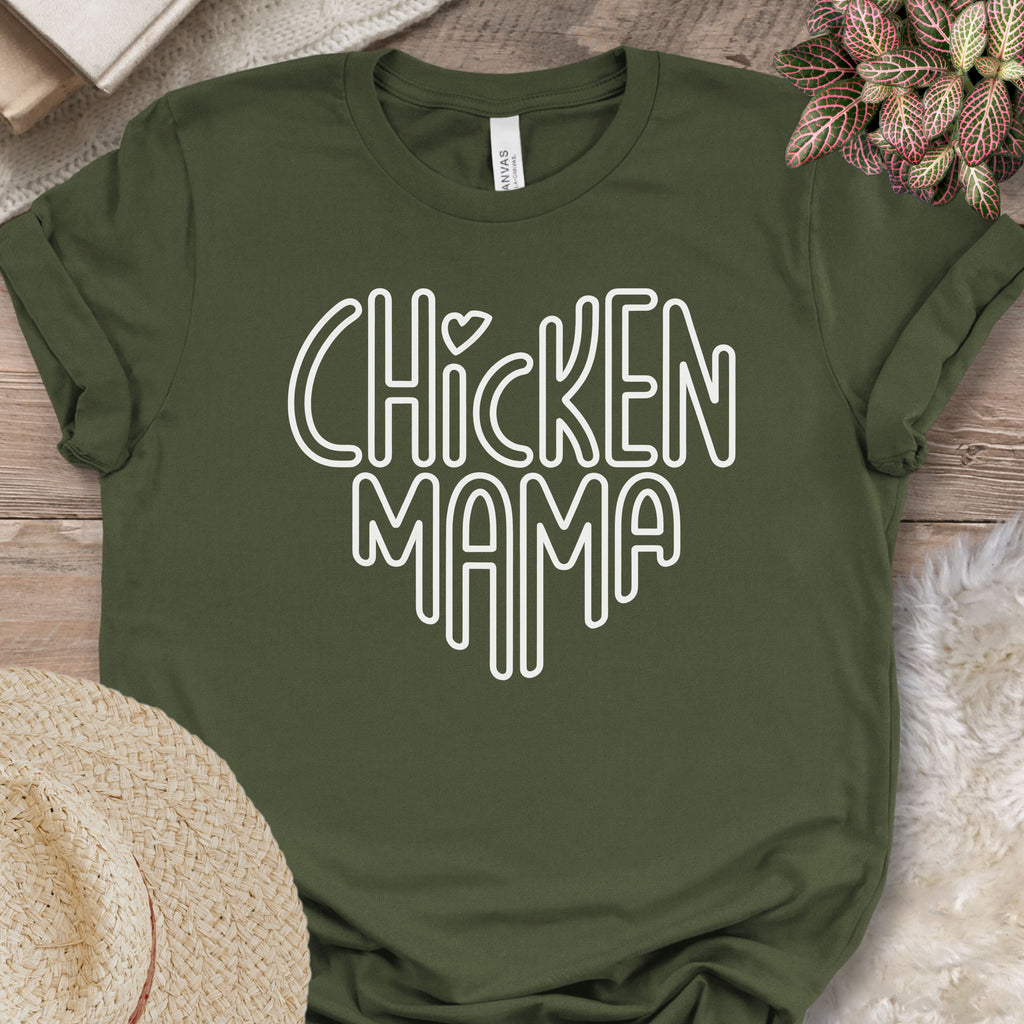 Retro Block Letter Chicken Mama Shirt
