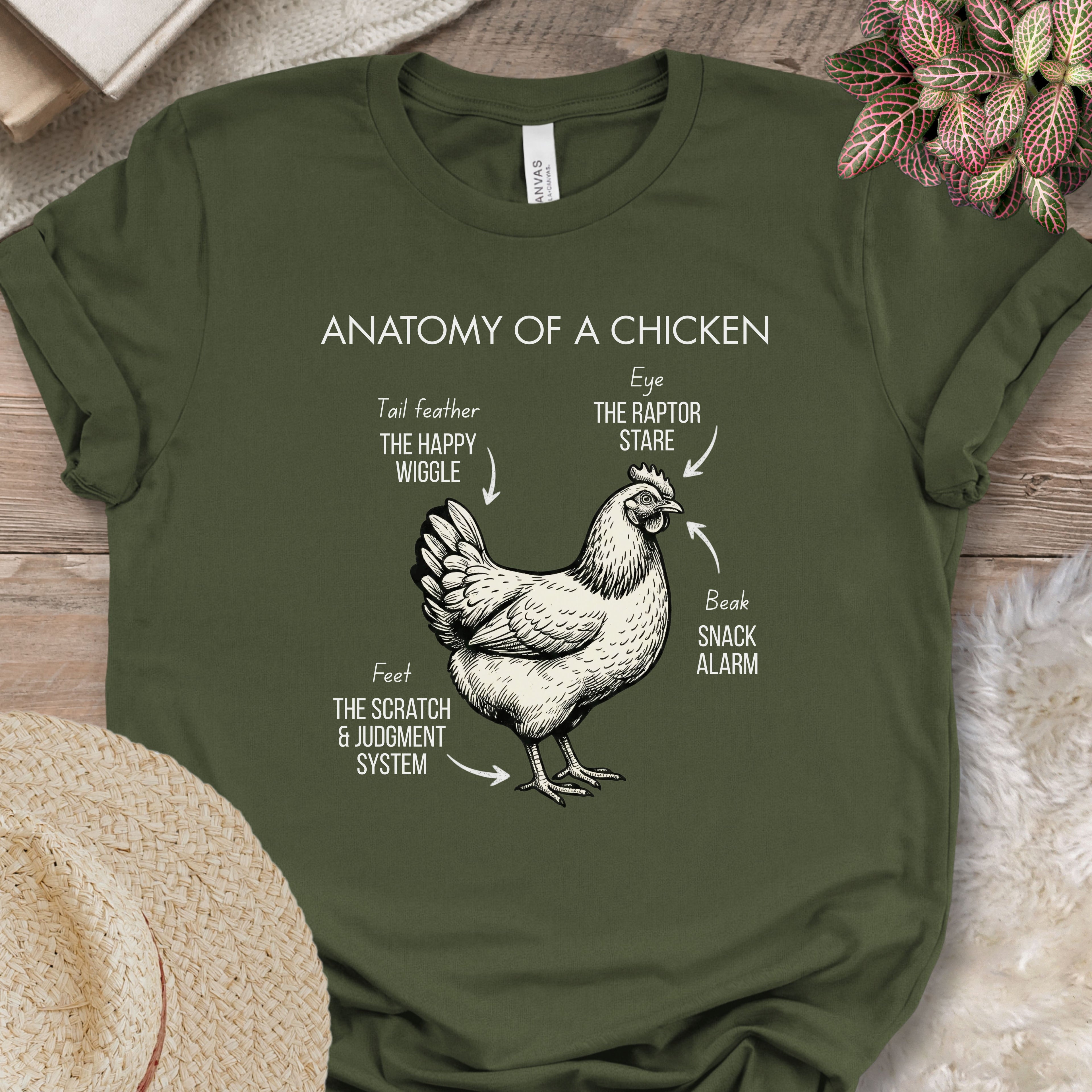 Chicken Anatomy Diagram T-Shirt