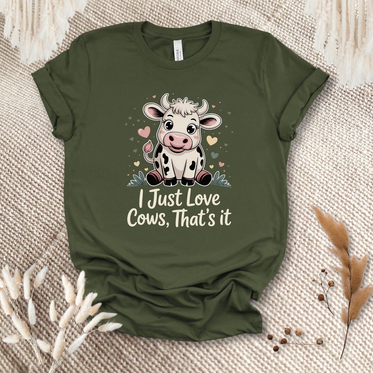 Cute Cow Lover T-Shirt – Kawaii Dairy Cow Graphic Tee for Farm Animal Fans