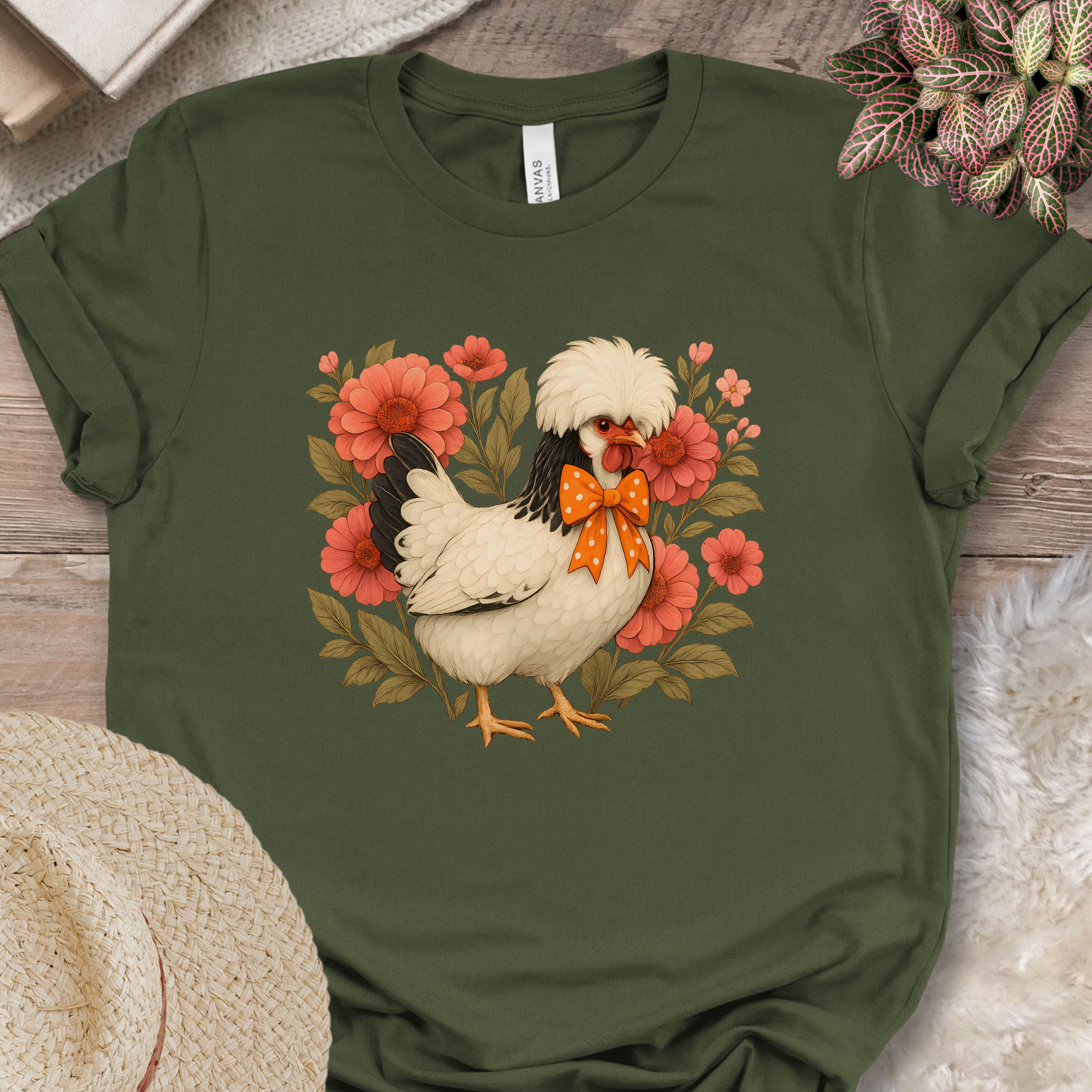Floral Polish Chicken Shirt
