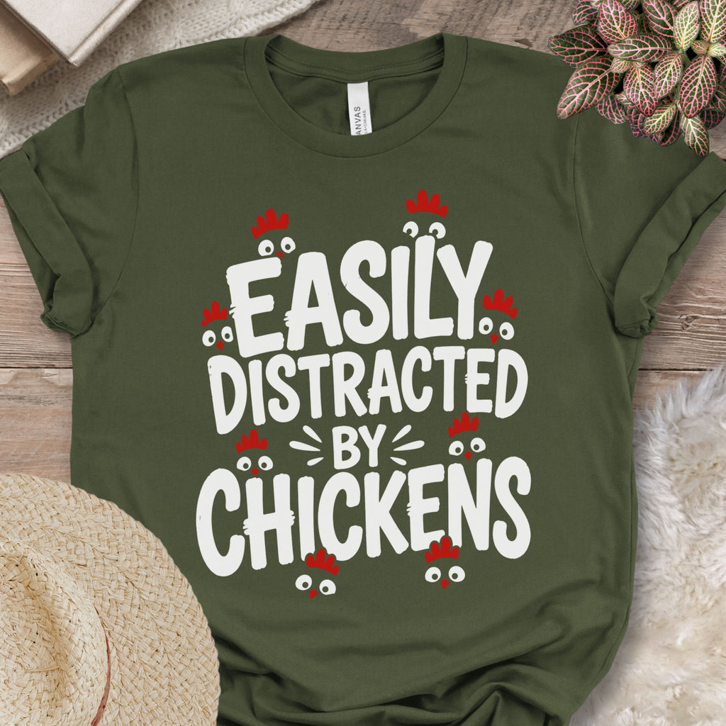 Easily Distracted By Chickens Tee