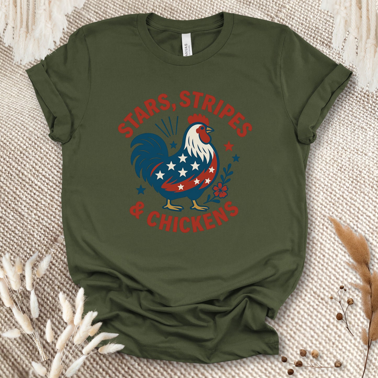 Stars Stripes Chickens Shirt