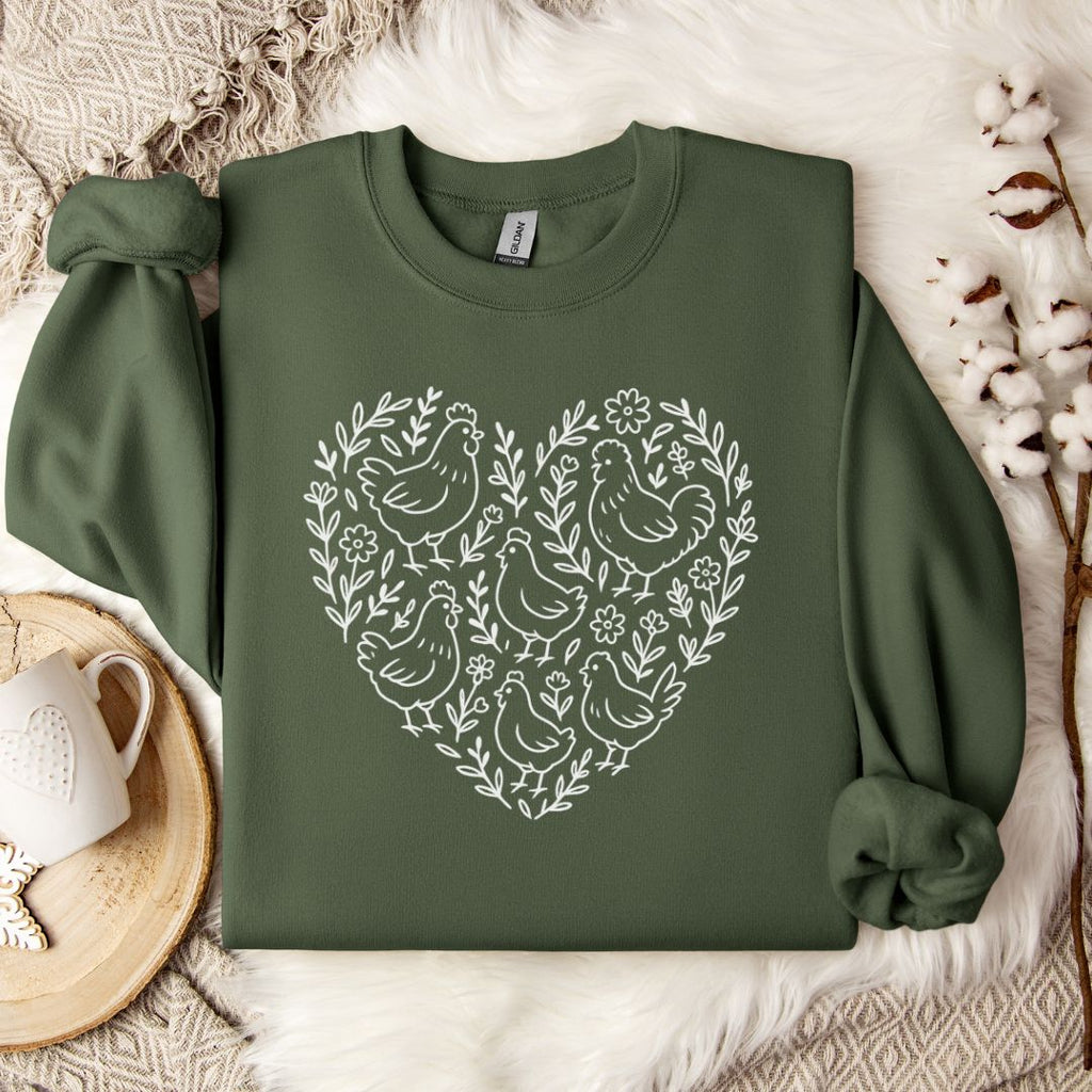 Chicken Heart Floral Sweatshirt