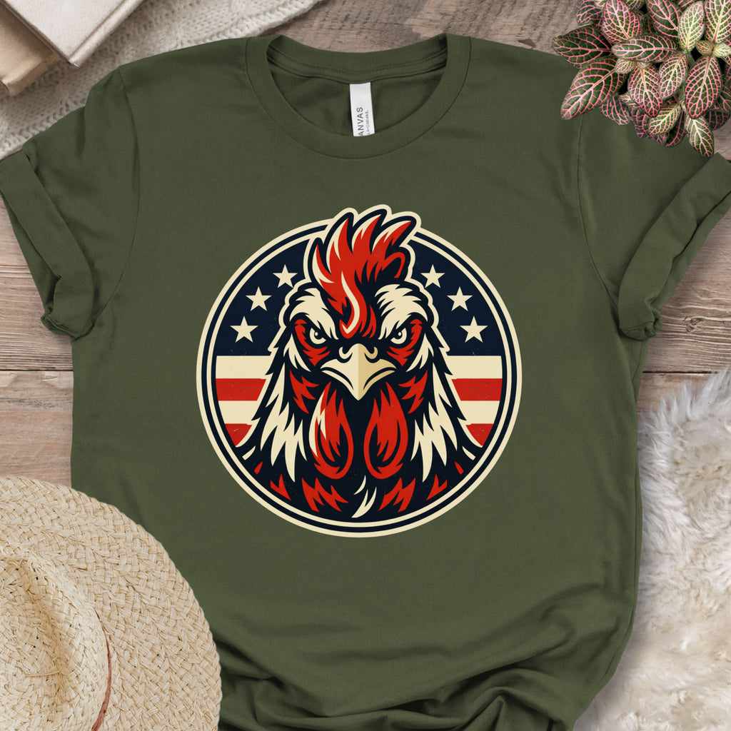 Patriotic Rooster Americana T-Shirt