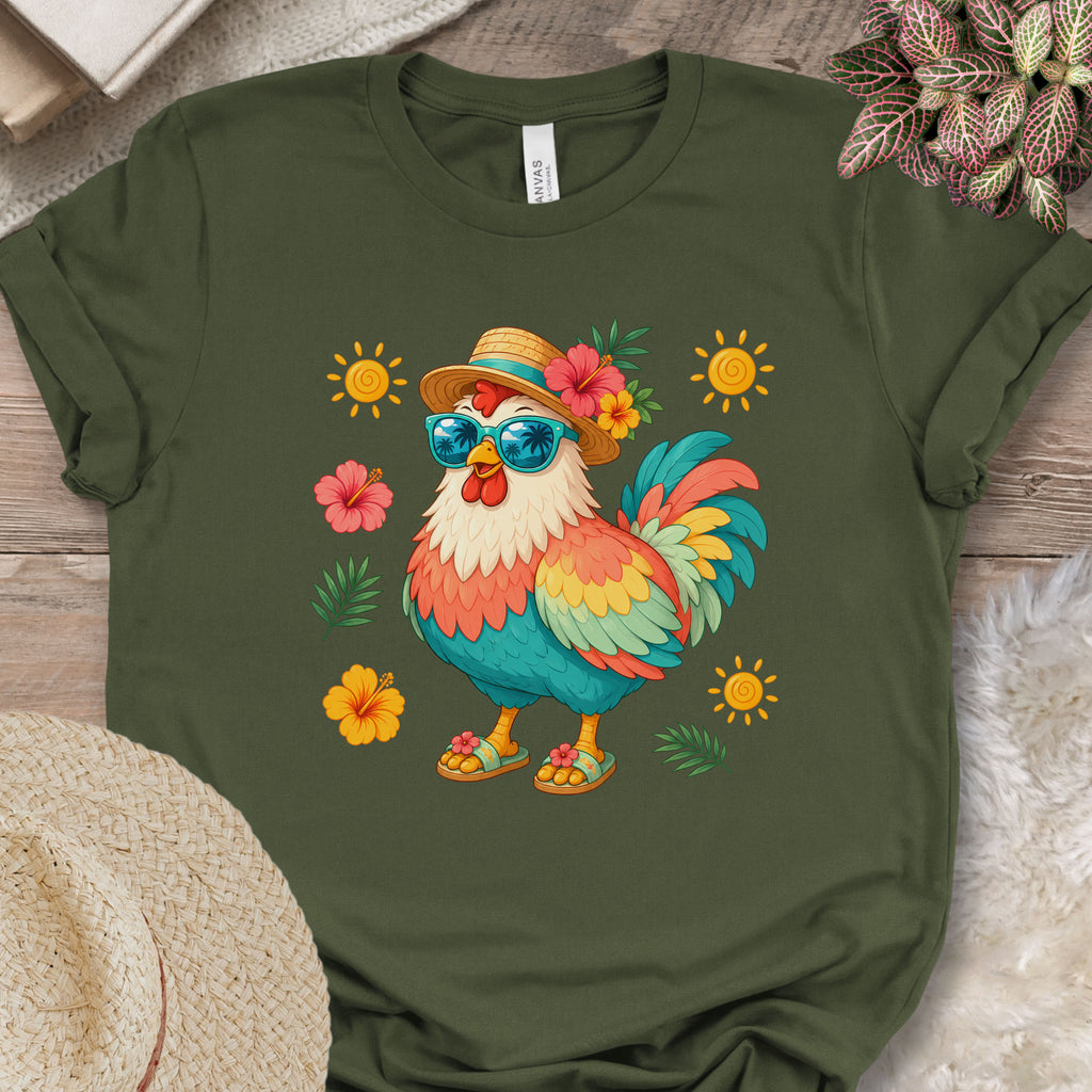 Tropical Chicken Summer Vibes T-Shirt