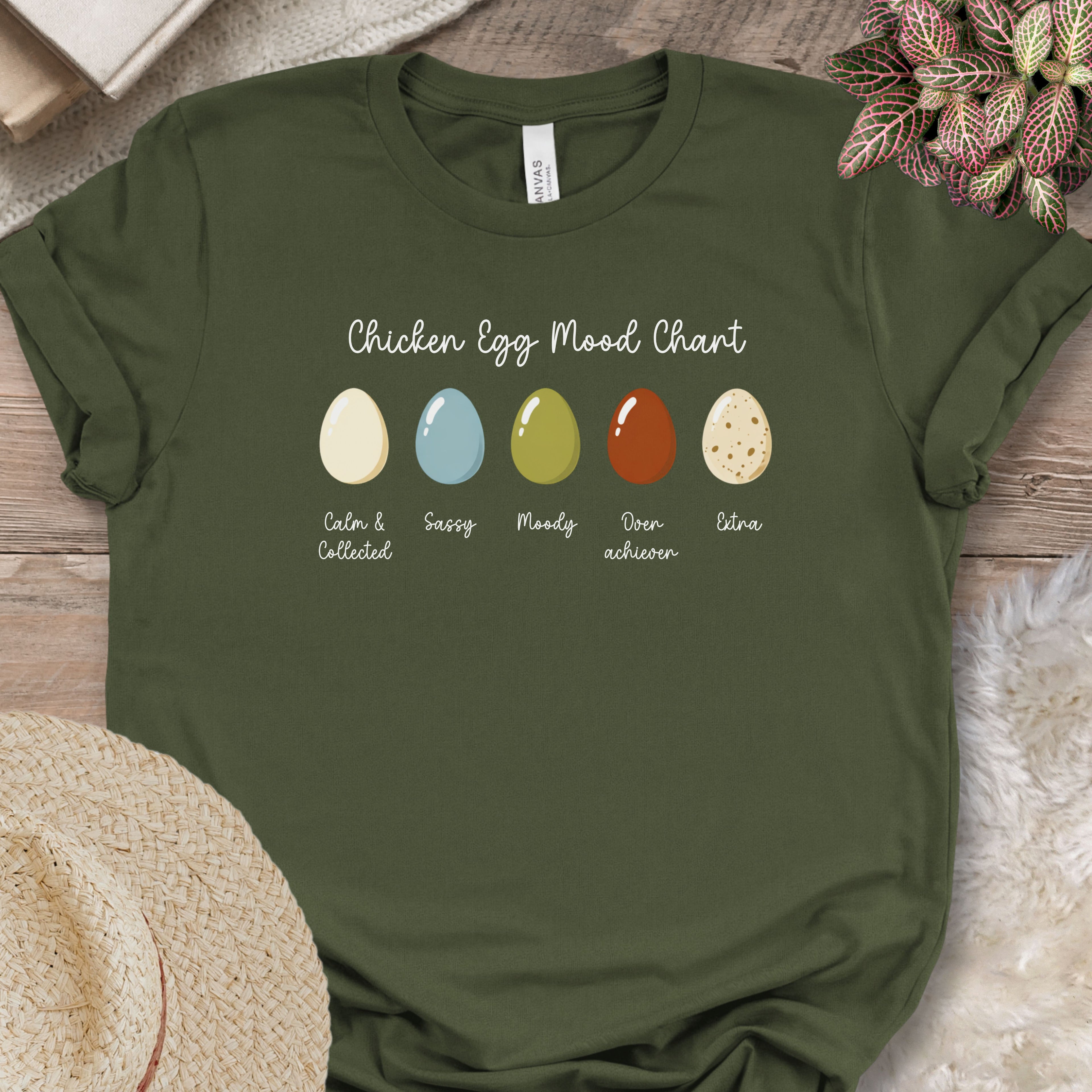 Chicken Egg Mood Chart Tee