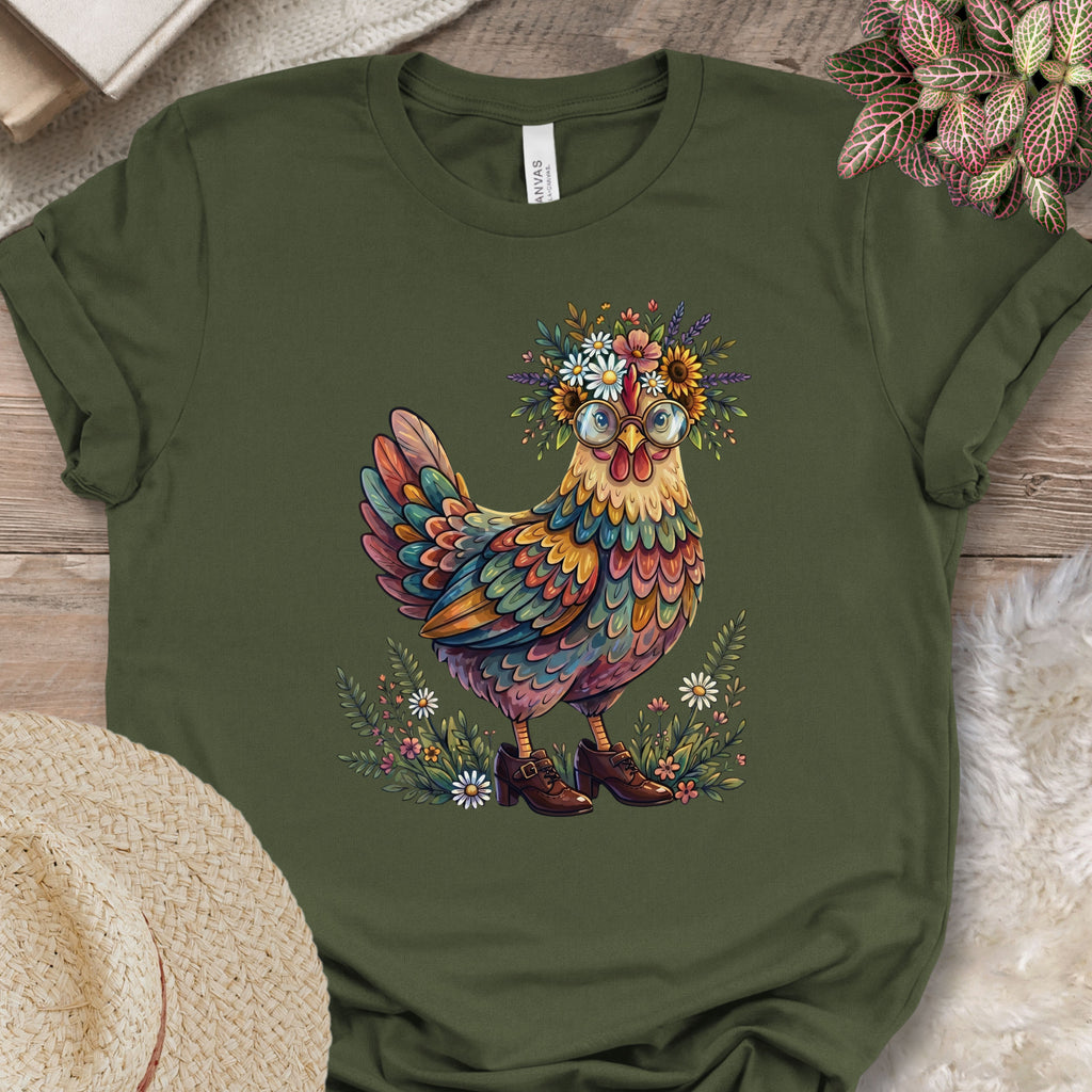 Colorful Chicken Art T-Shirt