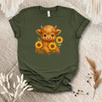 Sunflowers Cow Tee