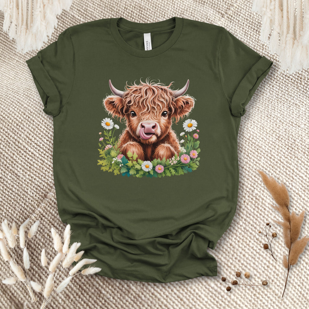 Floral Baby Cow Tee