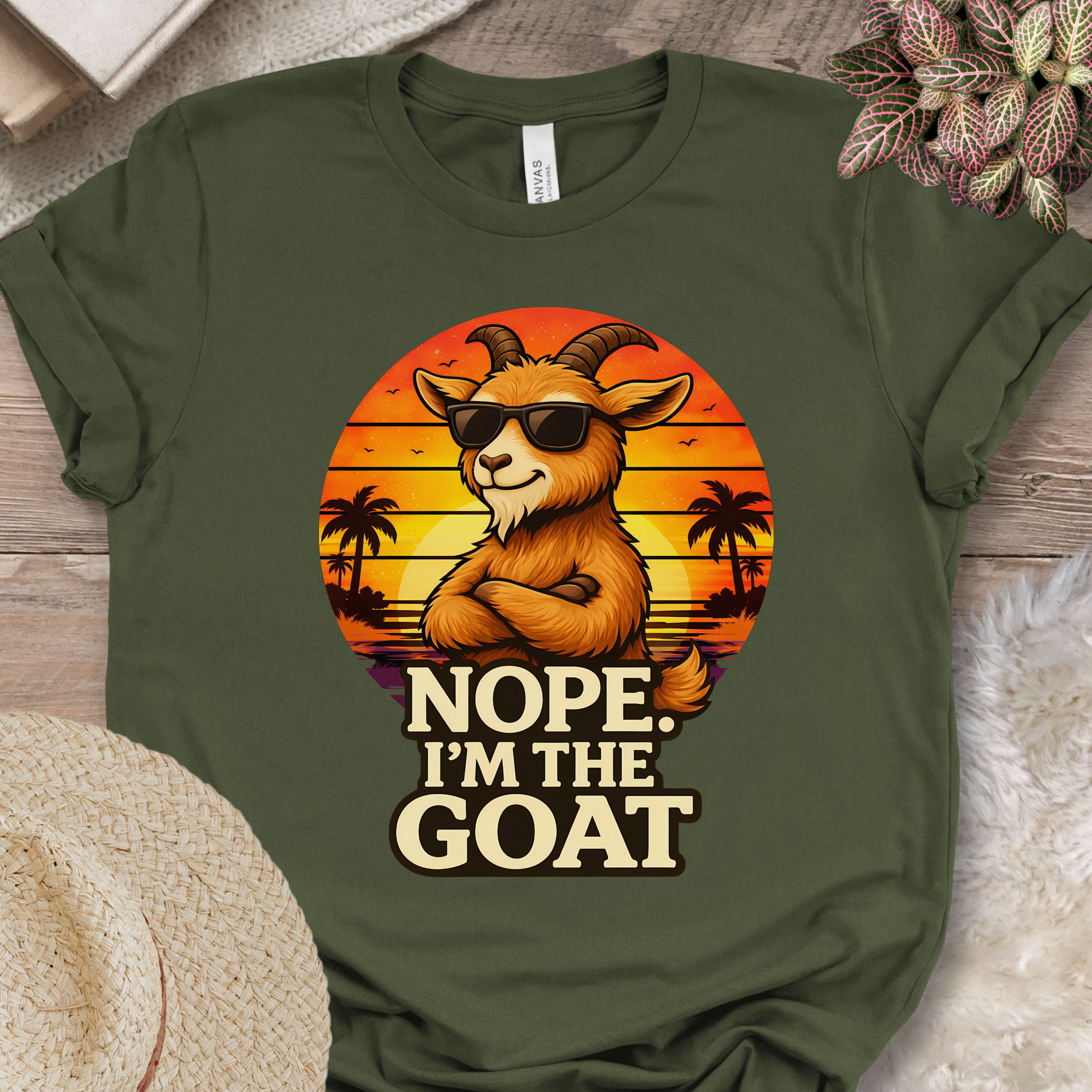 Retro Sunset Goat Tee