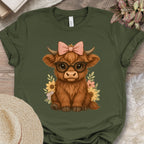 Highland Cow in Sunglasses Tee