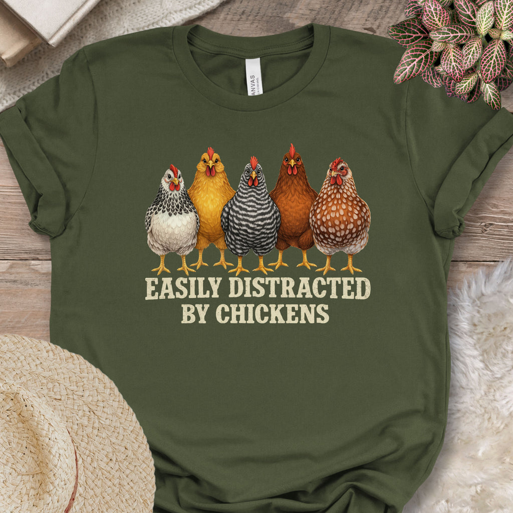 Distracted by Chickens Tee