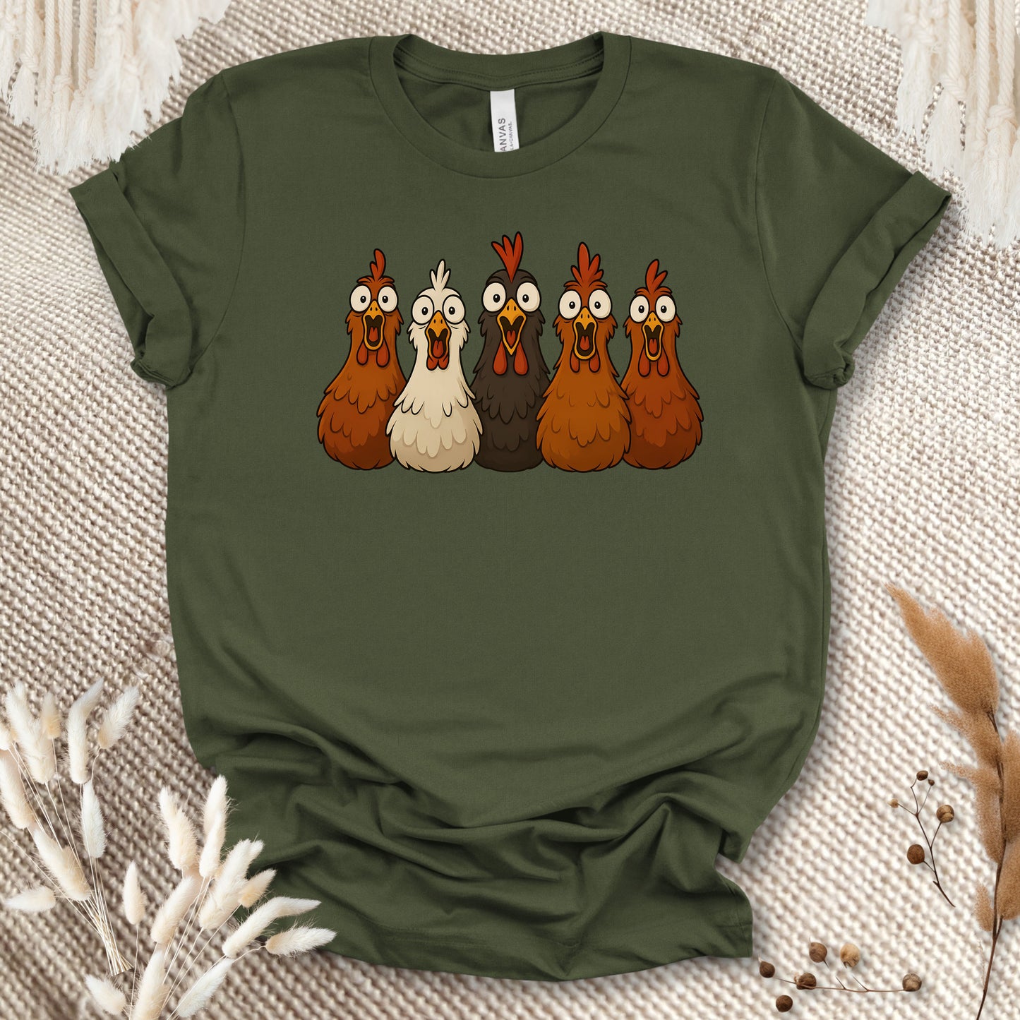Funny Chicken Lover T-Shirt – Silly Chicken Lineup Tee for Farm Fans & Backyard Chicken Keepers