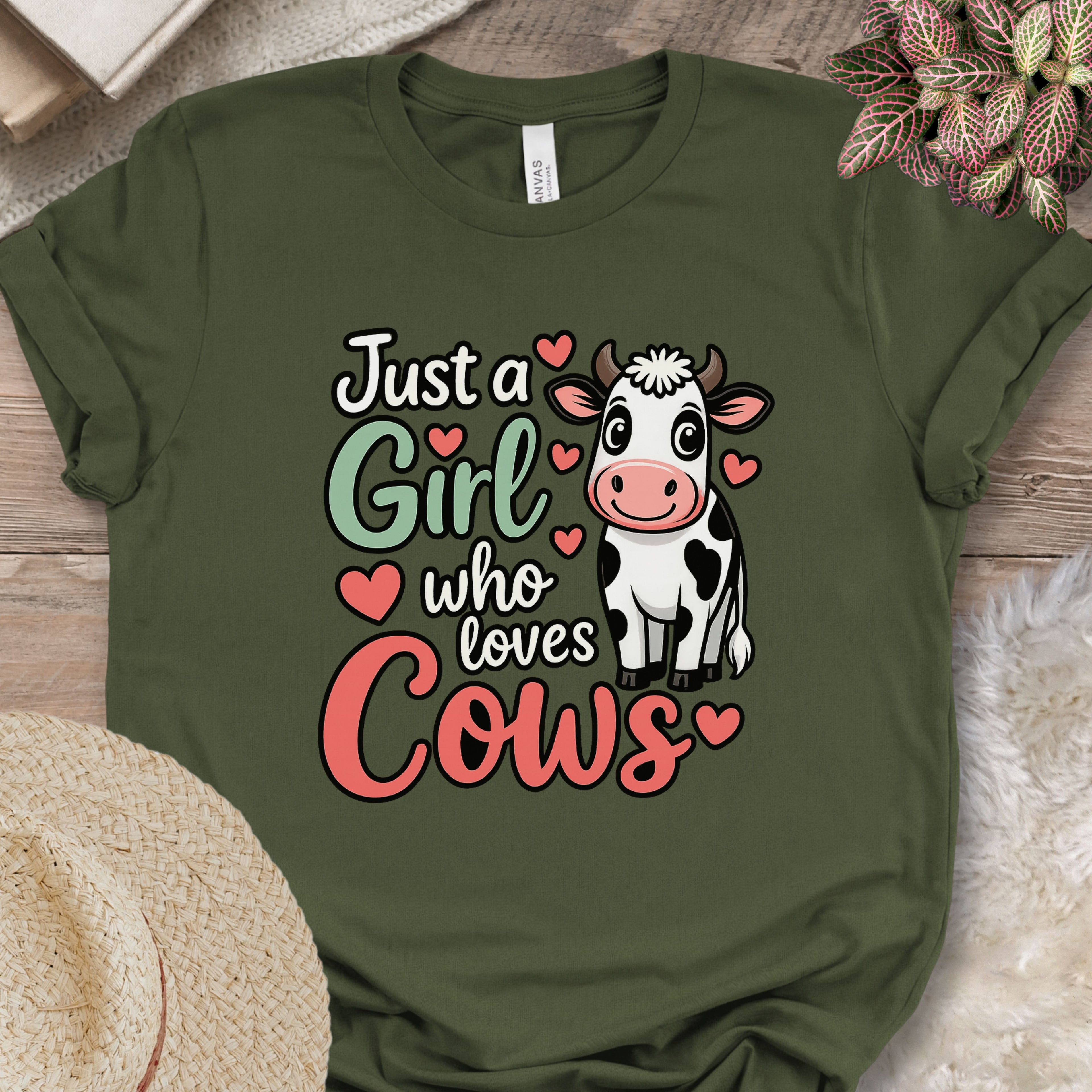Just a Girl Who Loves Cows Kawaii Tee