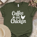 Caffeine and Chickens Tee