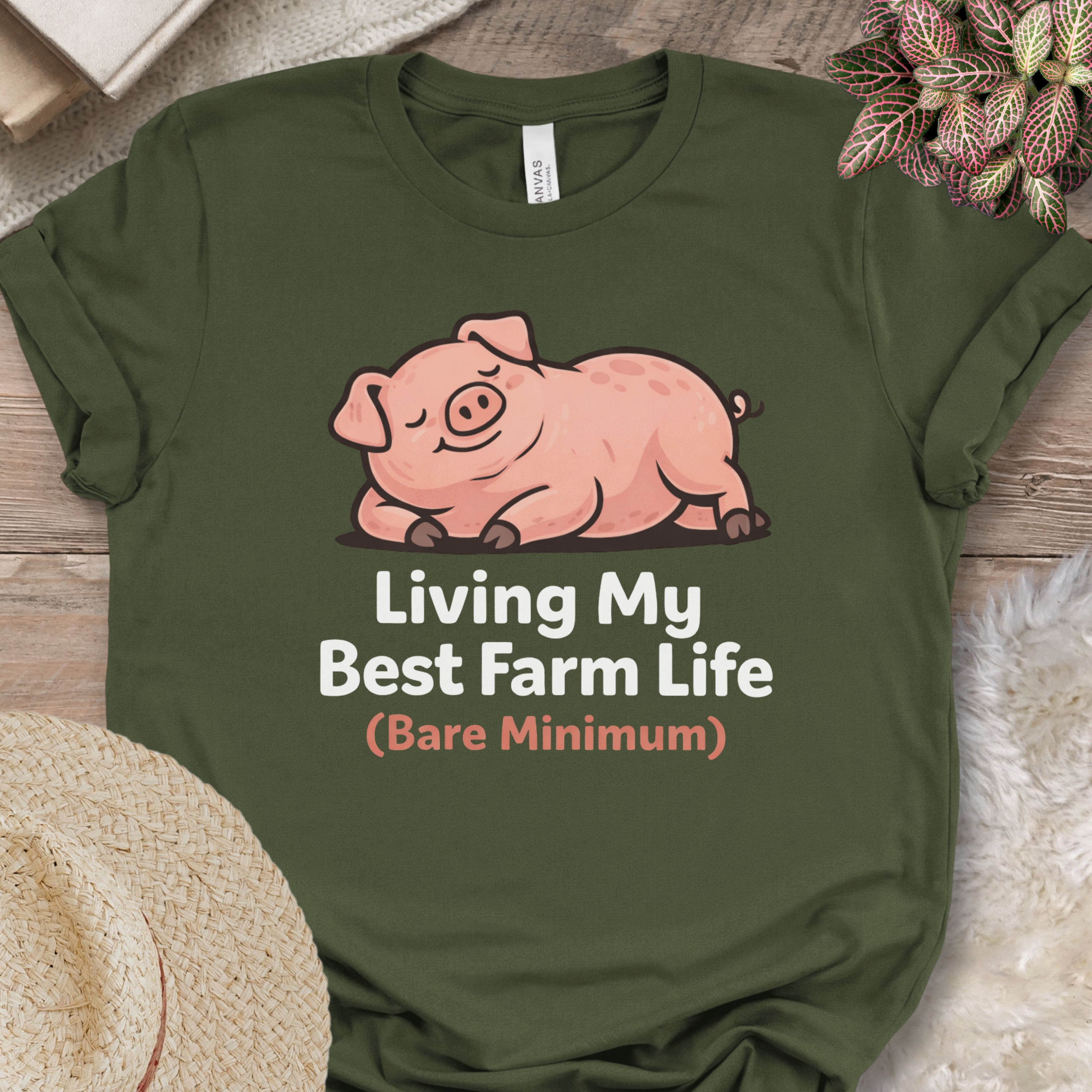 Funny Pig Farm Life Reality Tee