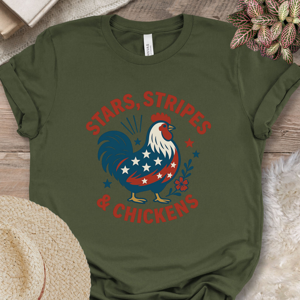Stars Stripes Chickens Shirt
