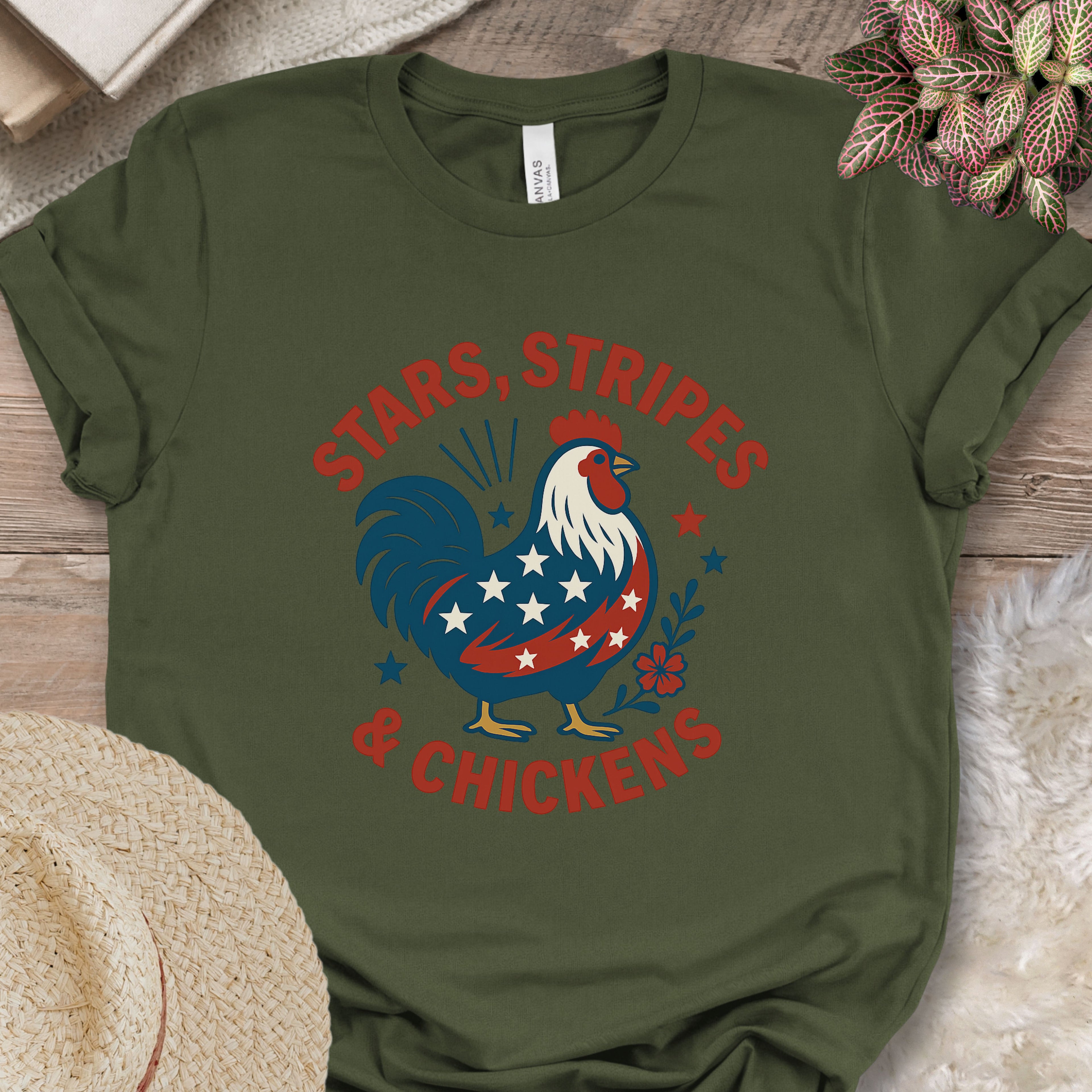 Stars Stripes Chickens Shirt