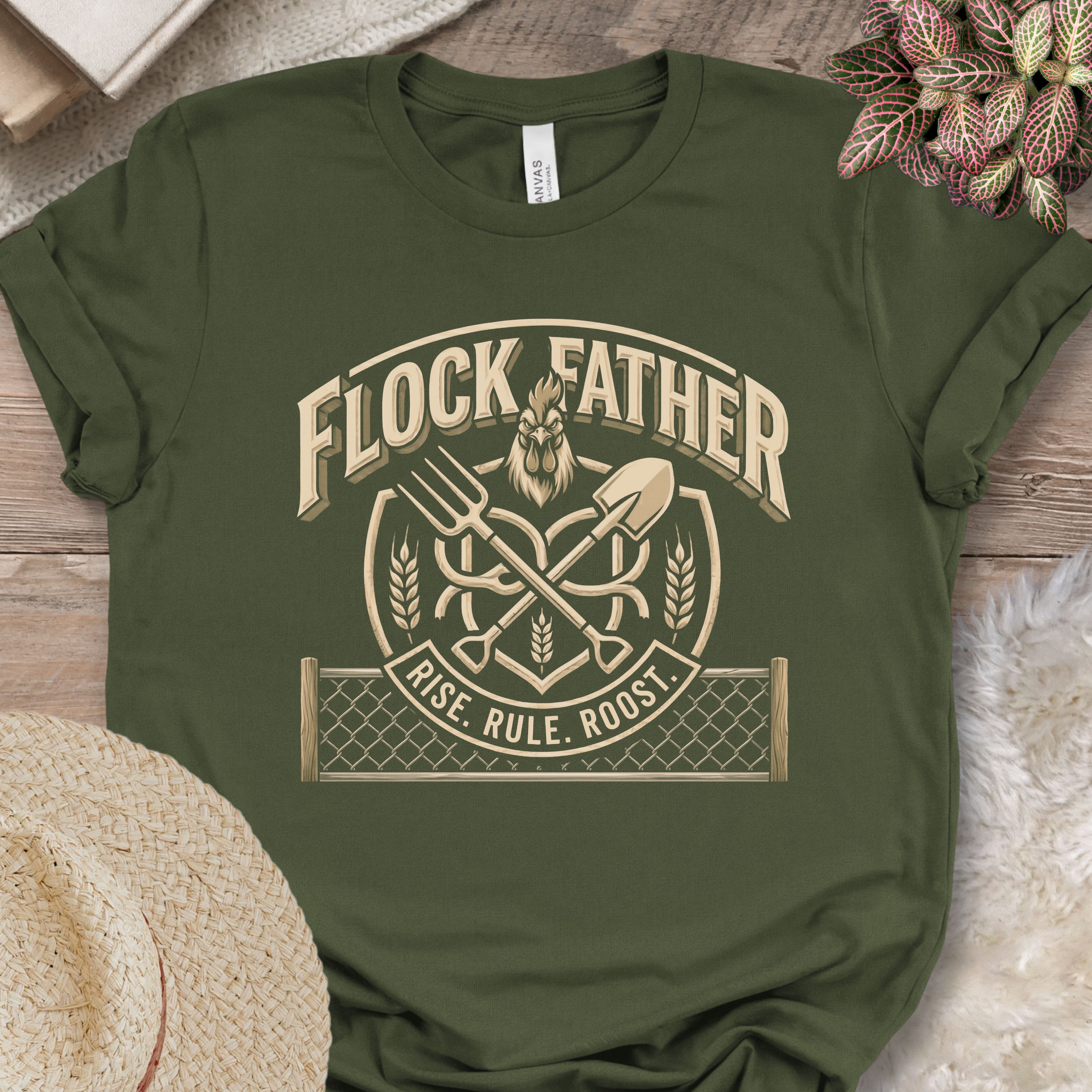 Flock Father Chicken Shirt