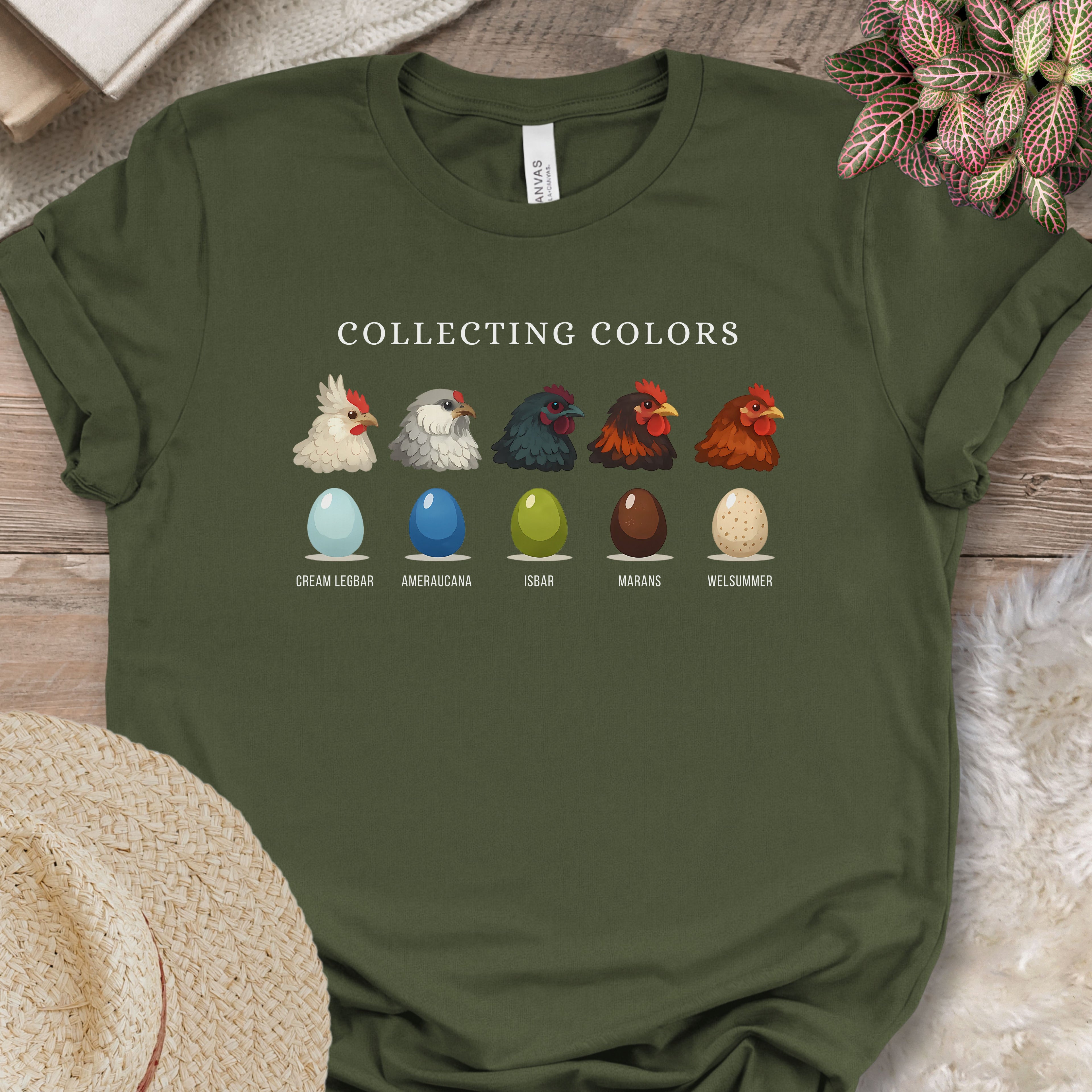 Colorful Farm Fresh Egg Chart Tee