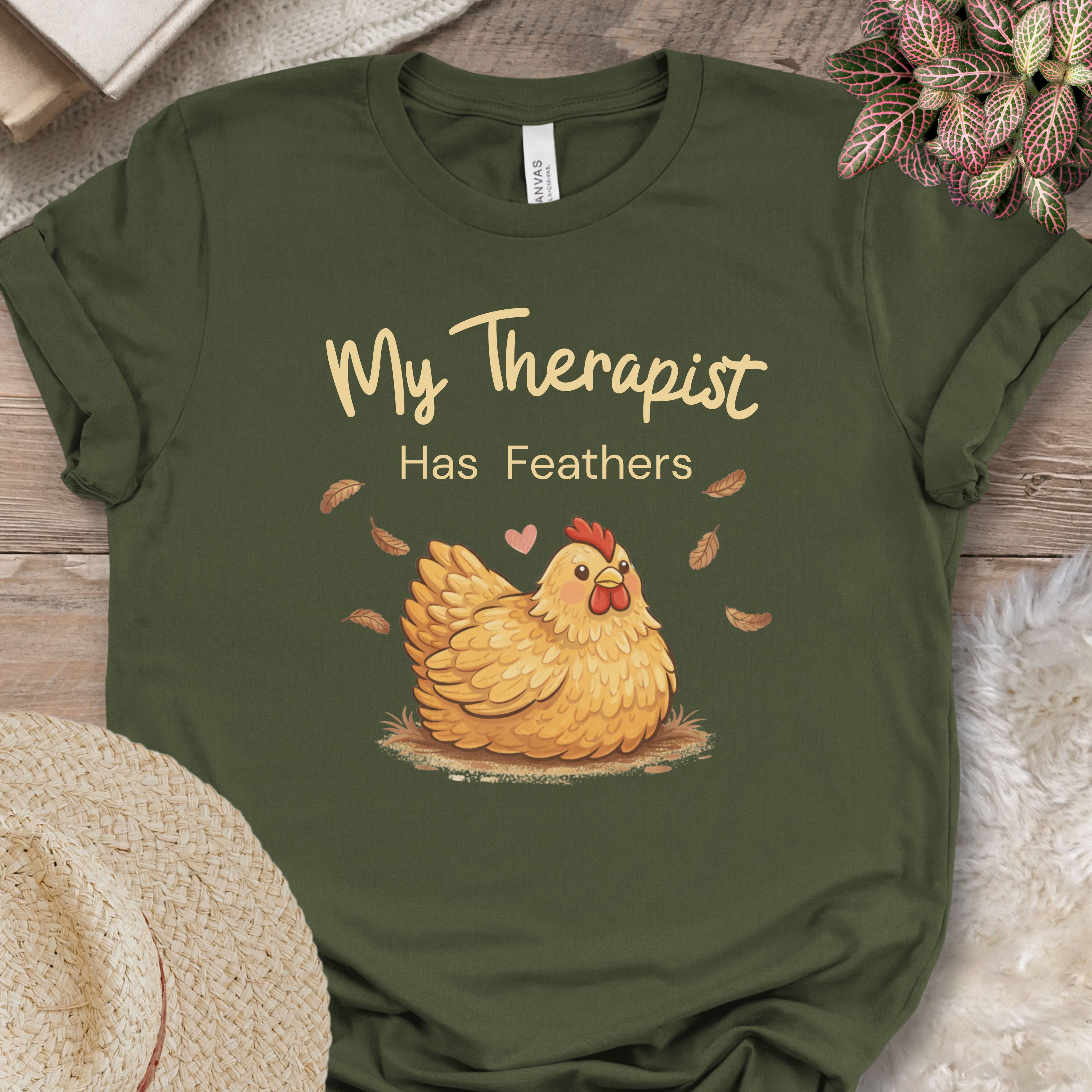 My Therapist Has Feathers Chicken Shirt