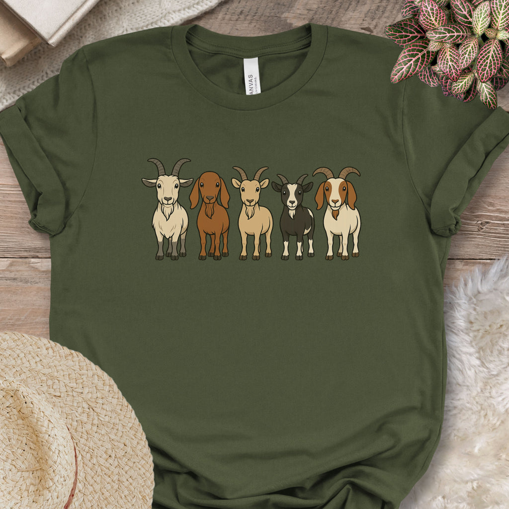 Cute Cartoon Goats Farm Shirt