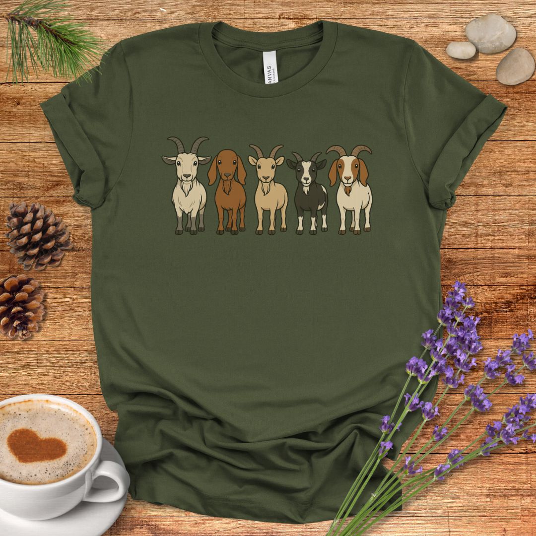 Cute Cartoon Goats Farm Shirt
