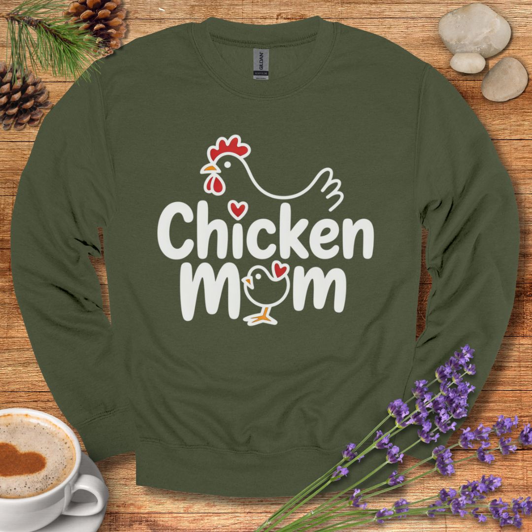 Chicken Mom Sweatshirt – Cute Farm Animal Pullover Gift for Poultry Moms & Backyard Chicken Keepers
