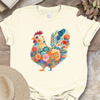 Blooming Chicken Flower Art Tee