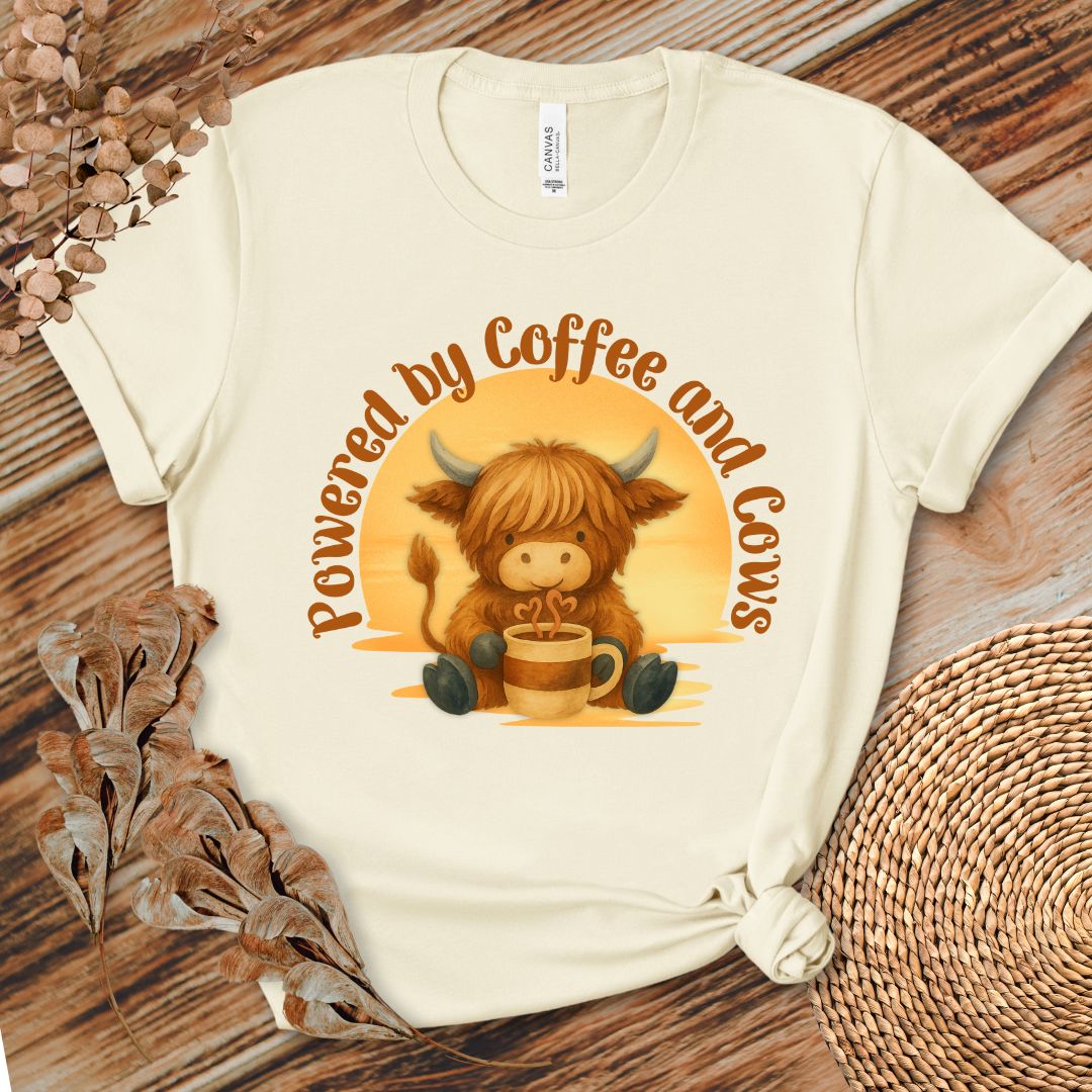 Powered by Coffee and Cows Shirt