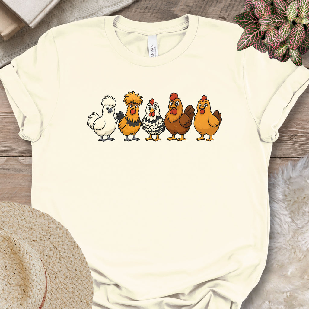 Cartoon Chicken Breeds Tee