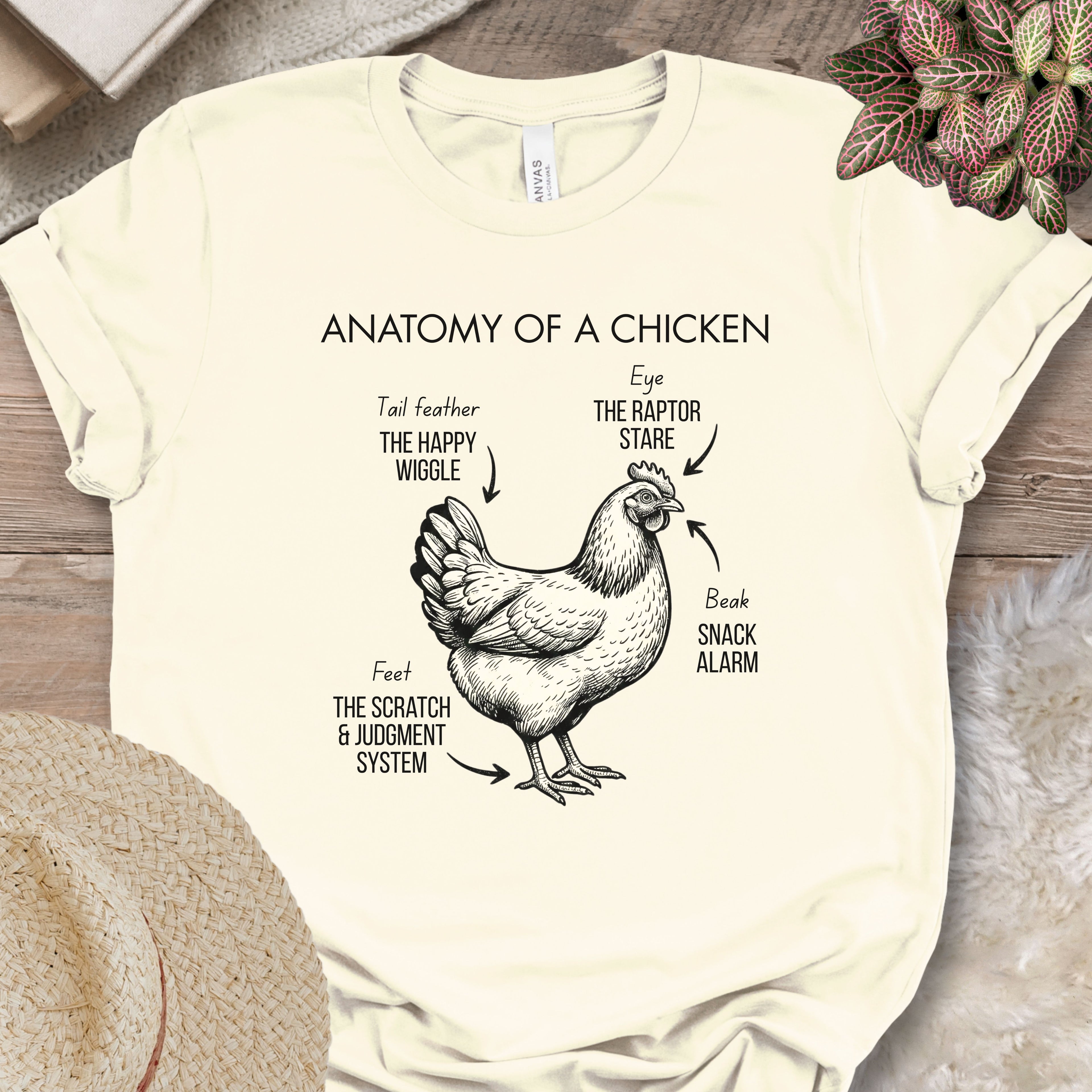 Chicken Anatomy Diagram T-Shirt