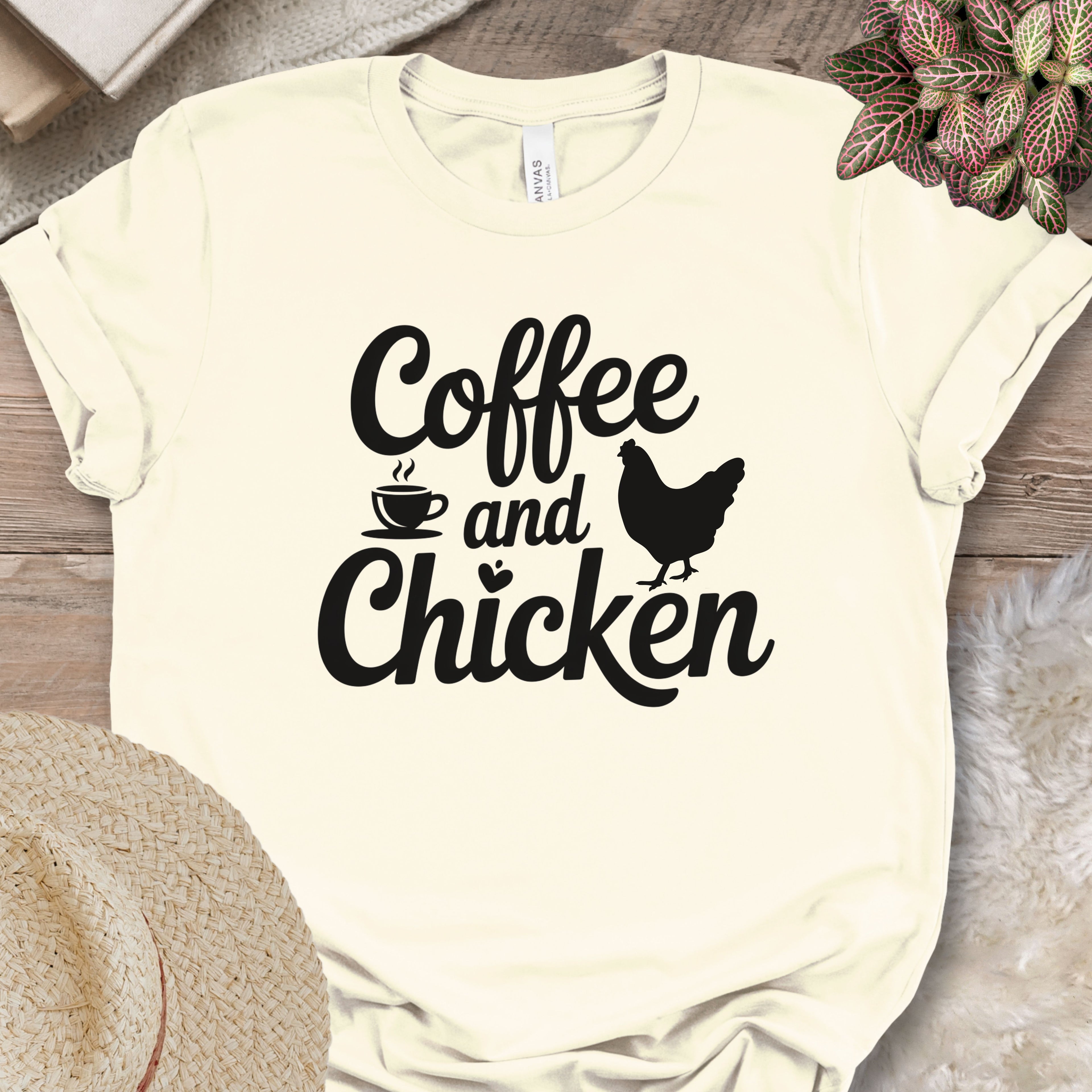 Caffeine and Chickens Tee