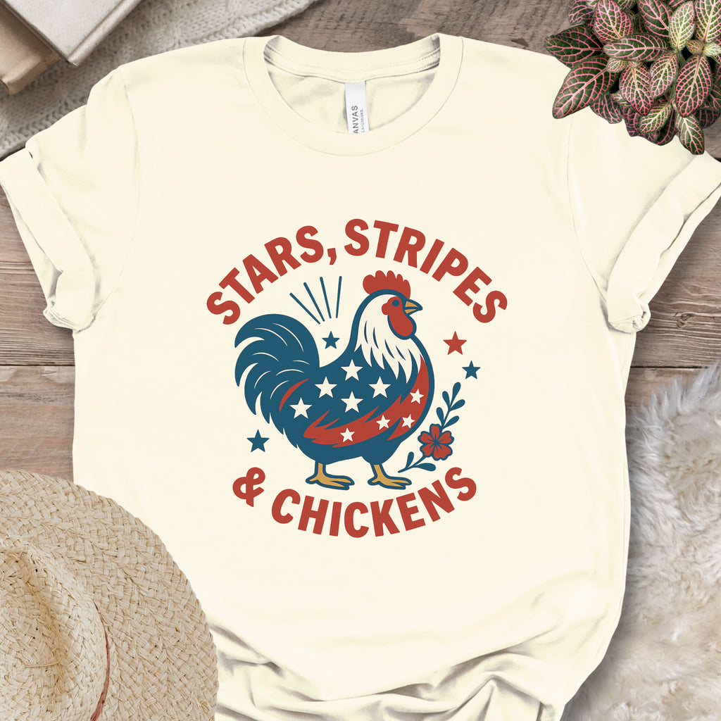 Stars Stripes Chickens Shirt