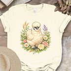 Silkie Chicken Floral T-Shirt