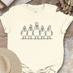 Minimalist Chicken Line Art Tee