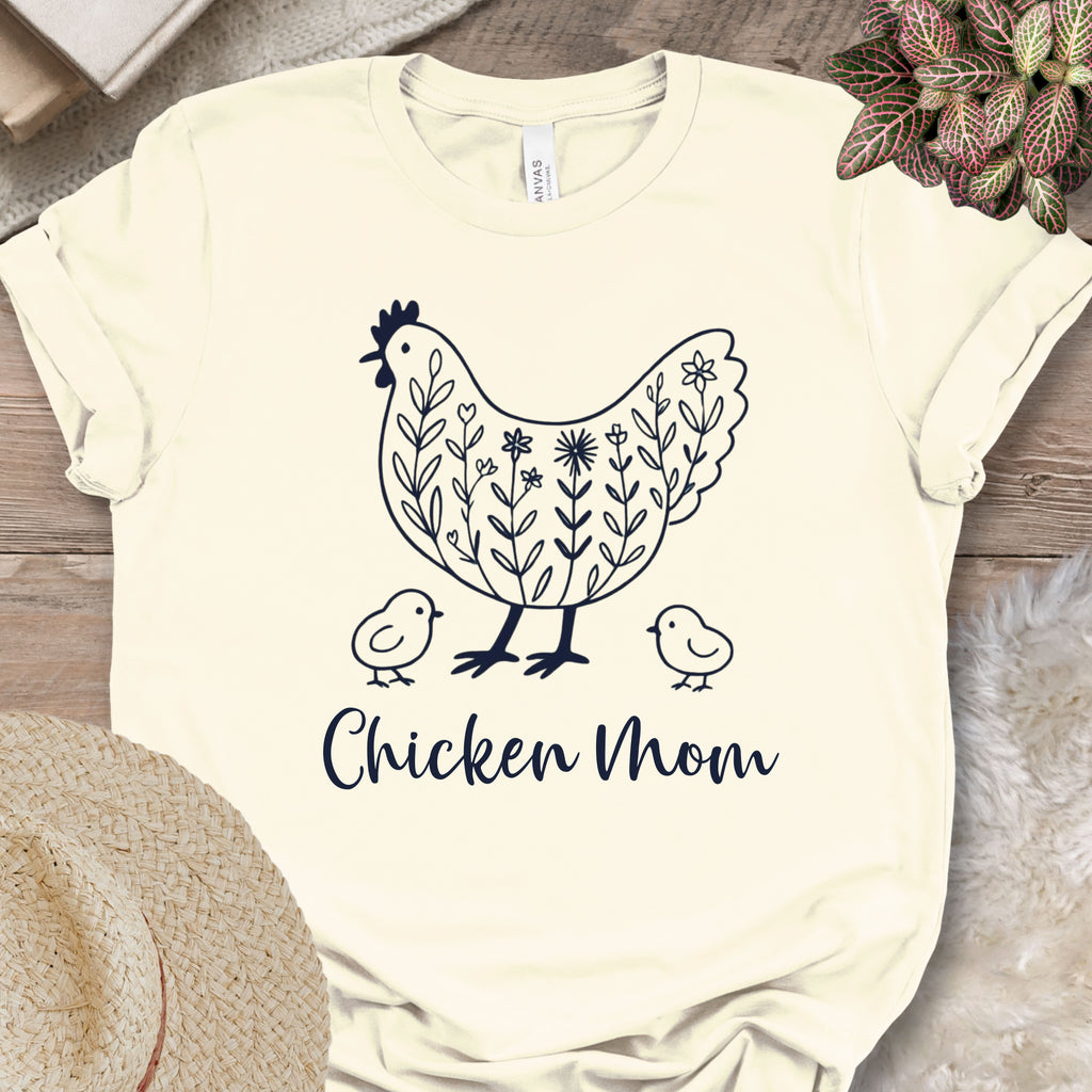 Floral Chicken Mom Tee