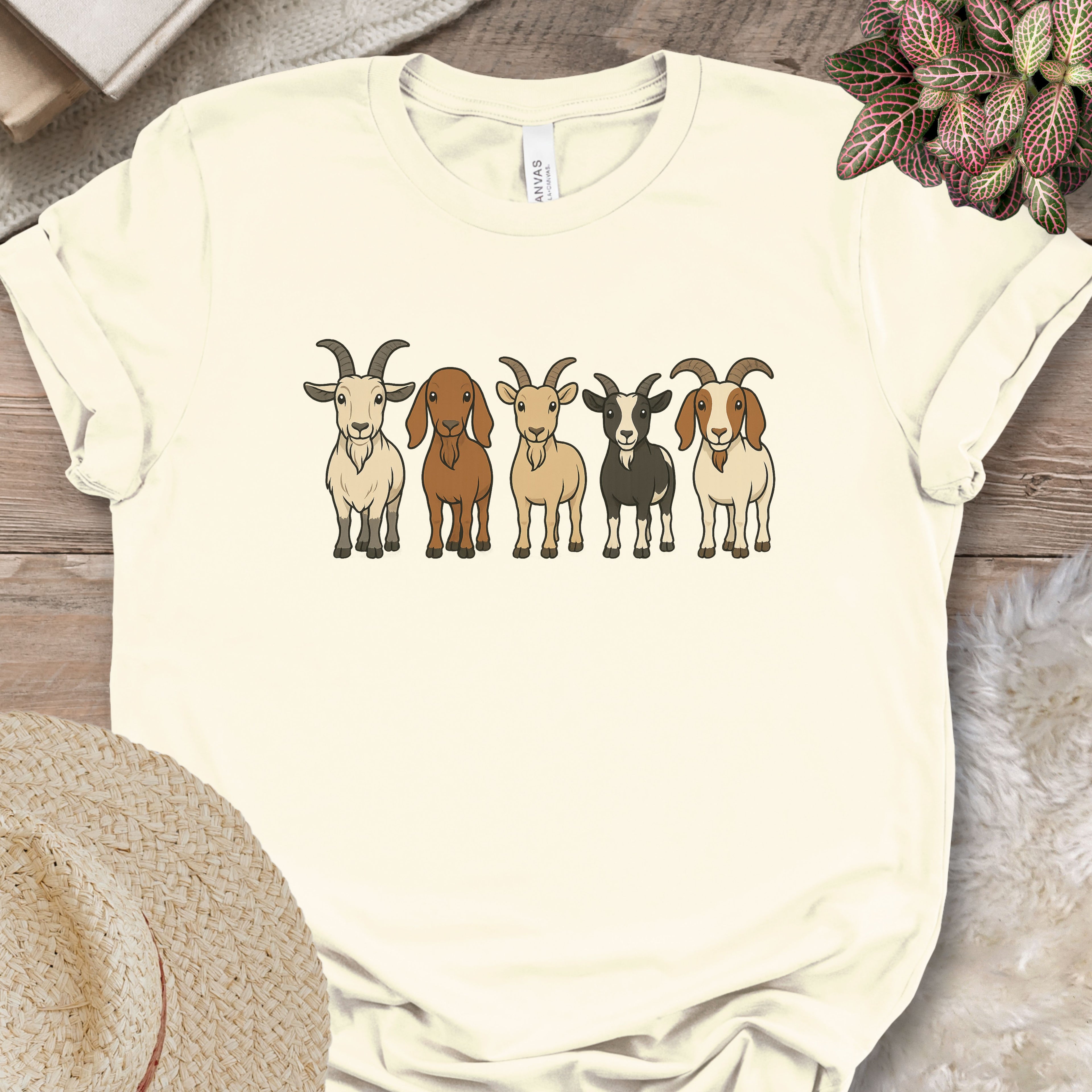 Cute Cartoon Goats Farm Shirt