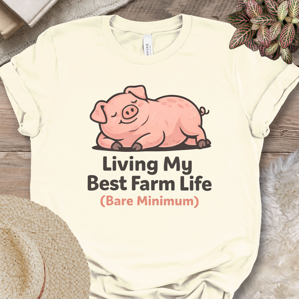 Funny Pig Farm Life Reality Tee