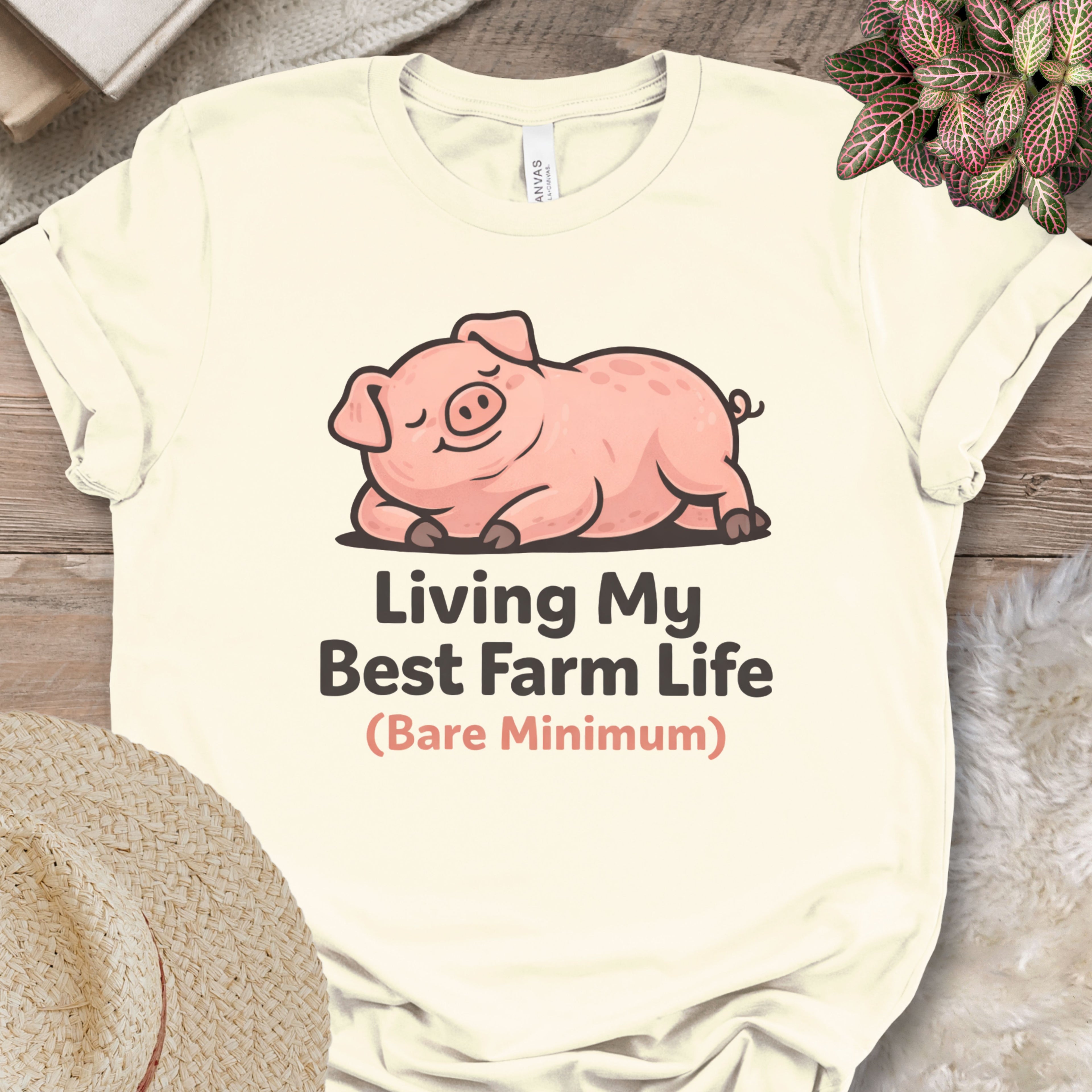 Funny Pig Farm Life Reality Tee