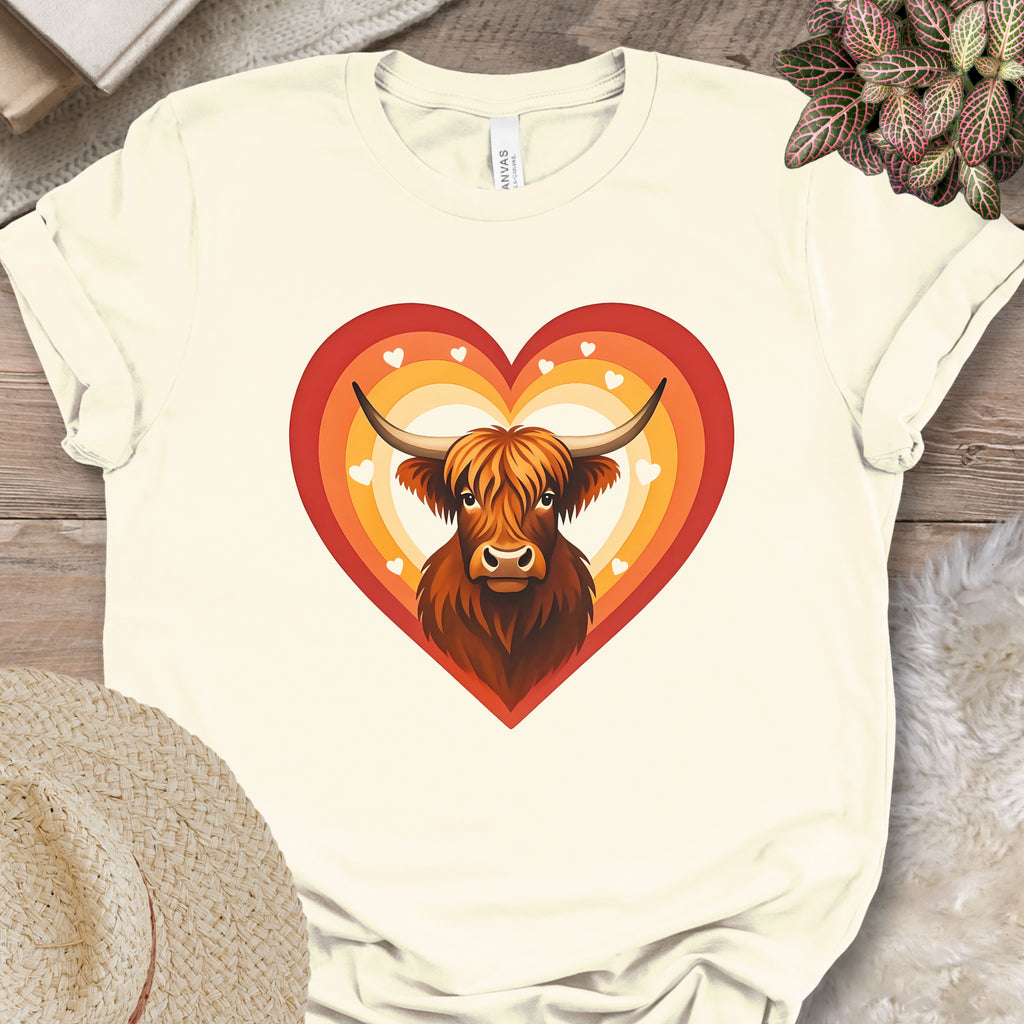 Highland Cow Heart Farm Shirt