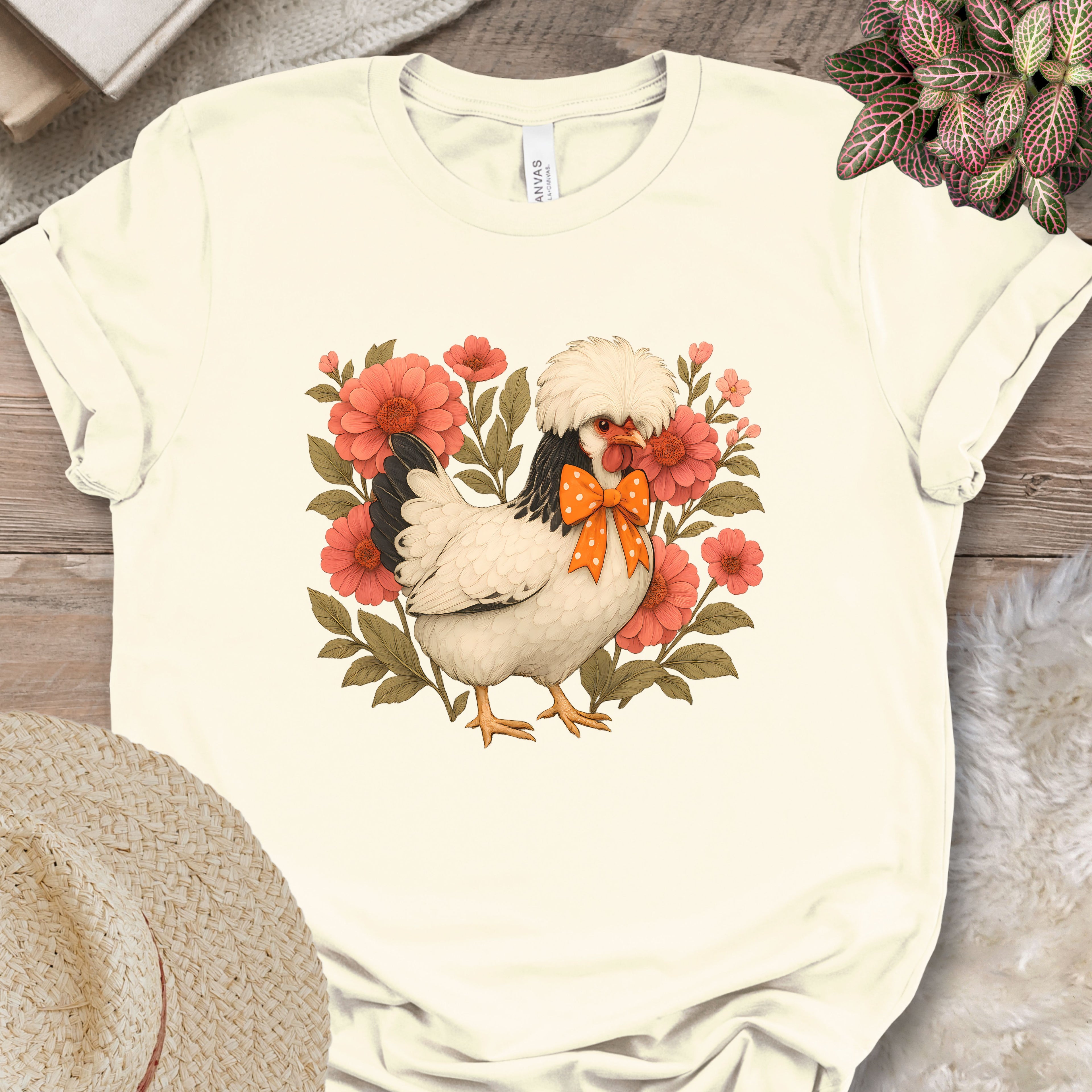 Floral Polish Chicken Shirt