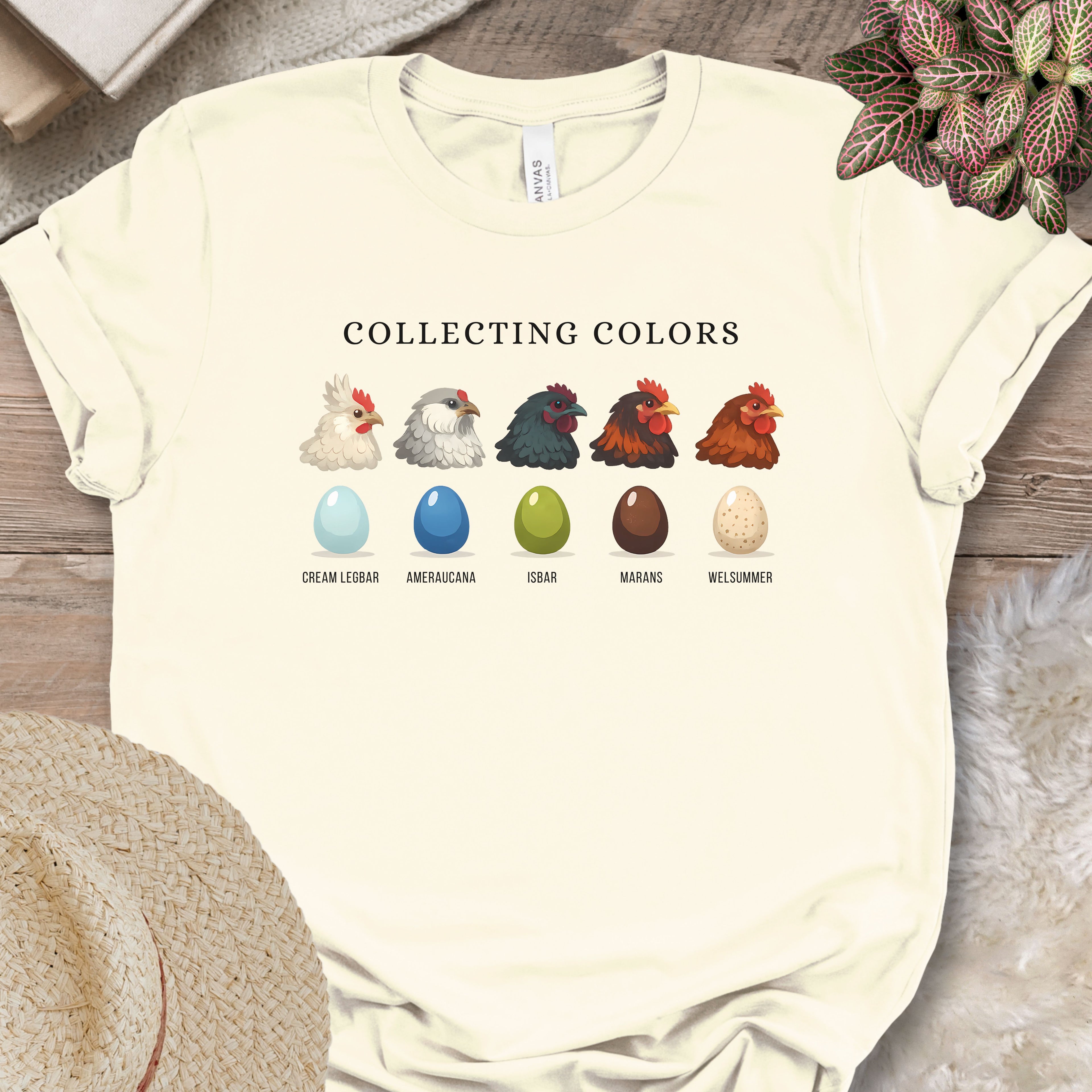 Colorful Farm Fresh Egg Chart Tee