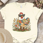 Patchwork Chicken Floral T-Shirt