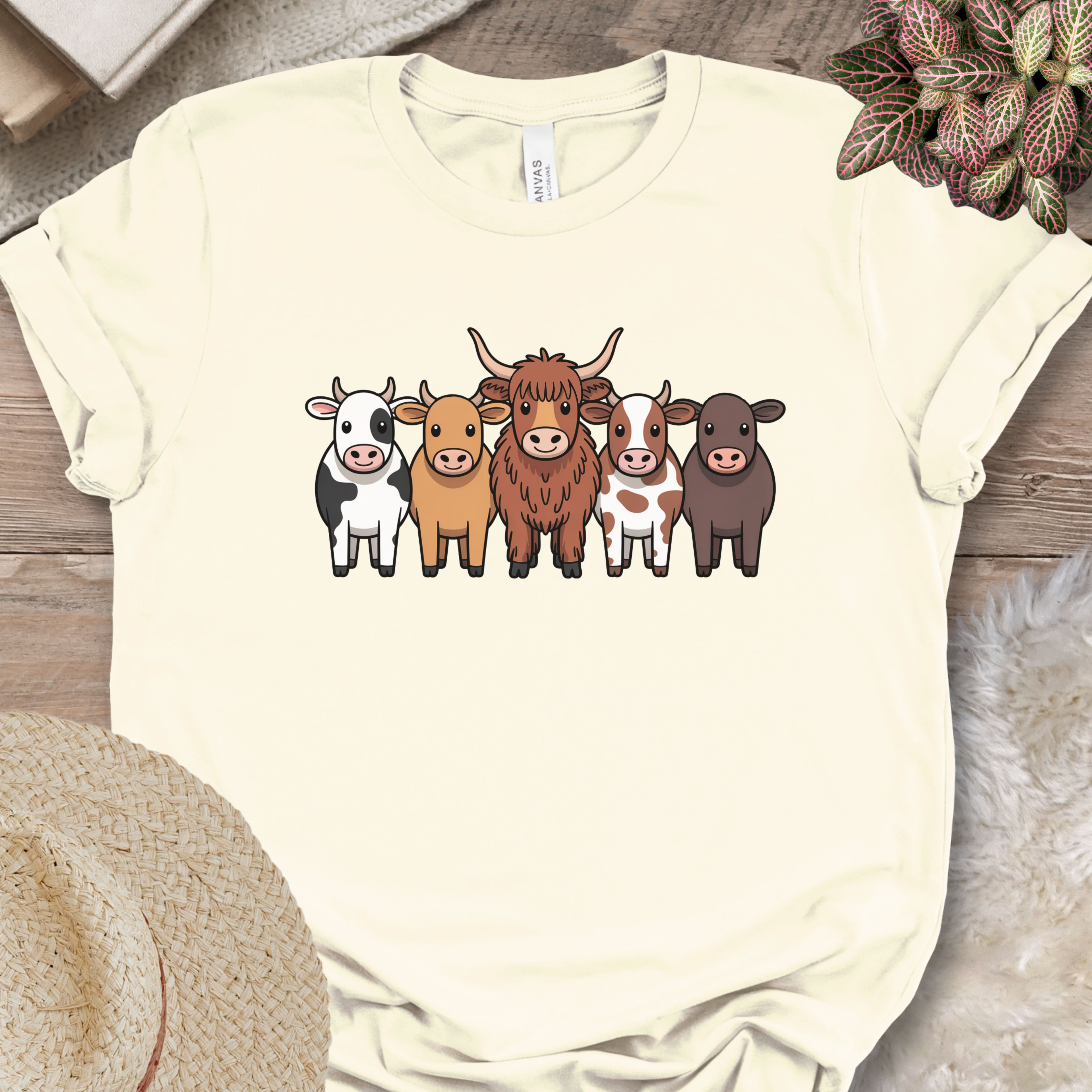 Cartoon Cow Breeds Tee