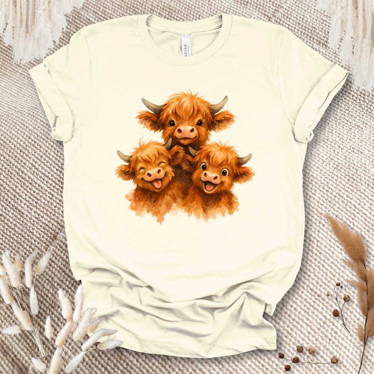Cute Highland Cow T-Shirt – Adorable Baby Highland Cows Tee for Cow Lovers, Farm Families & Country Kids