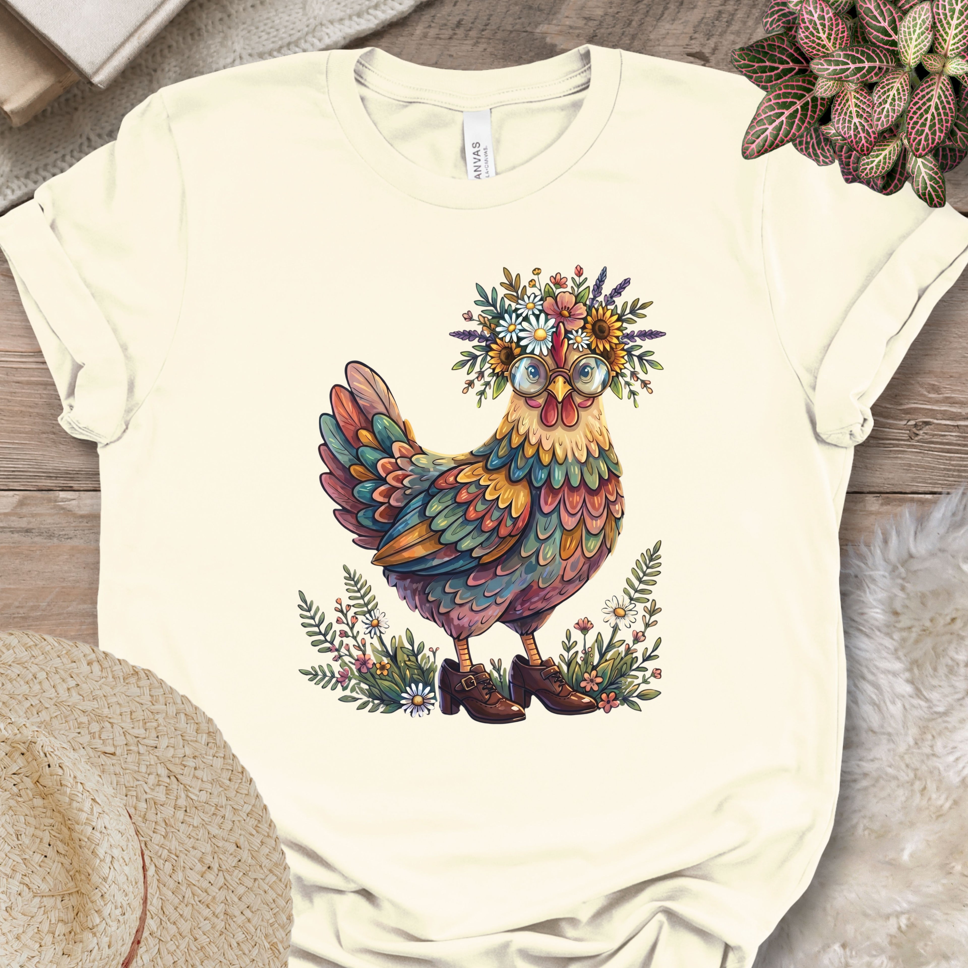 Colorful Chicken Art T-Shirt