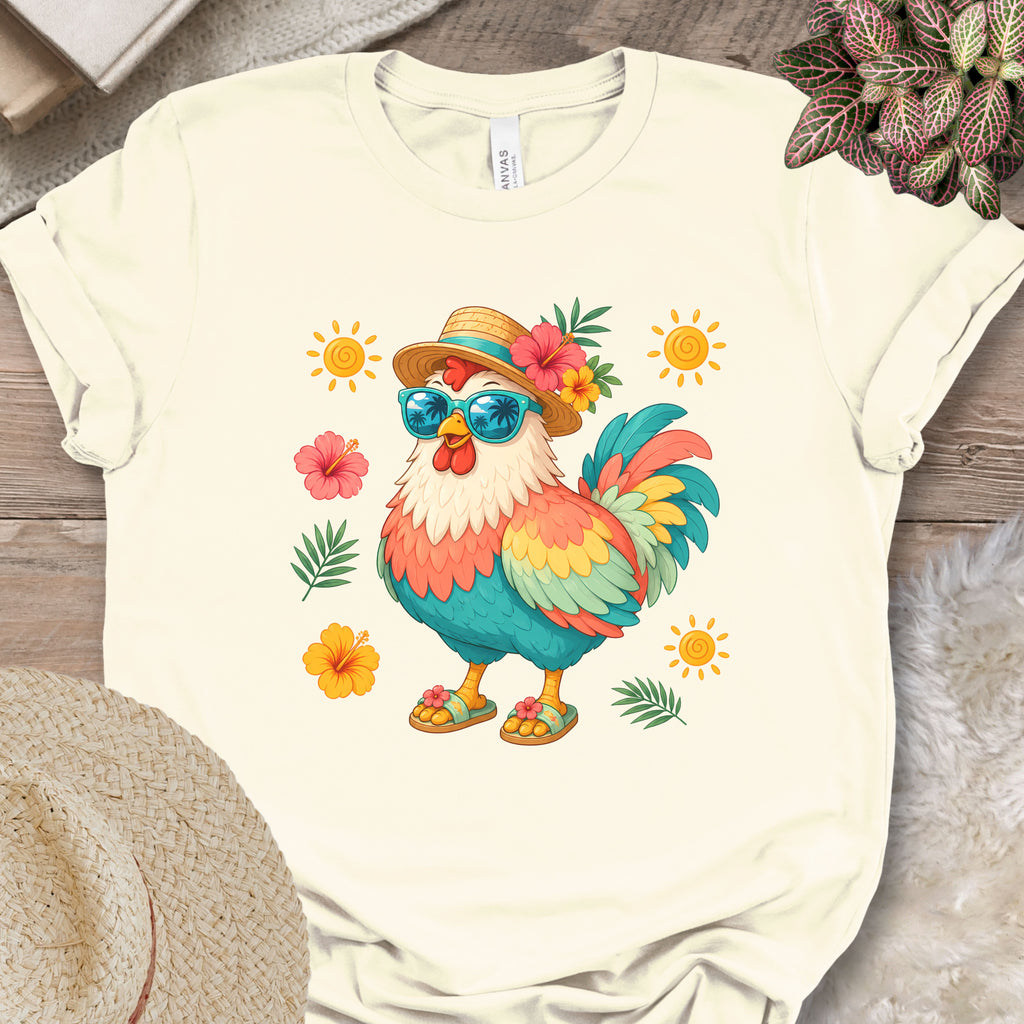 Tropical Chicken Summer Vibes T-Shirt