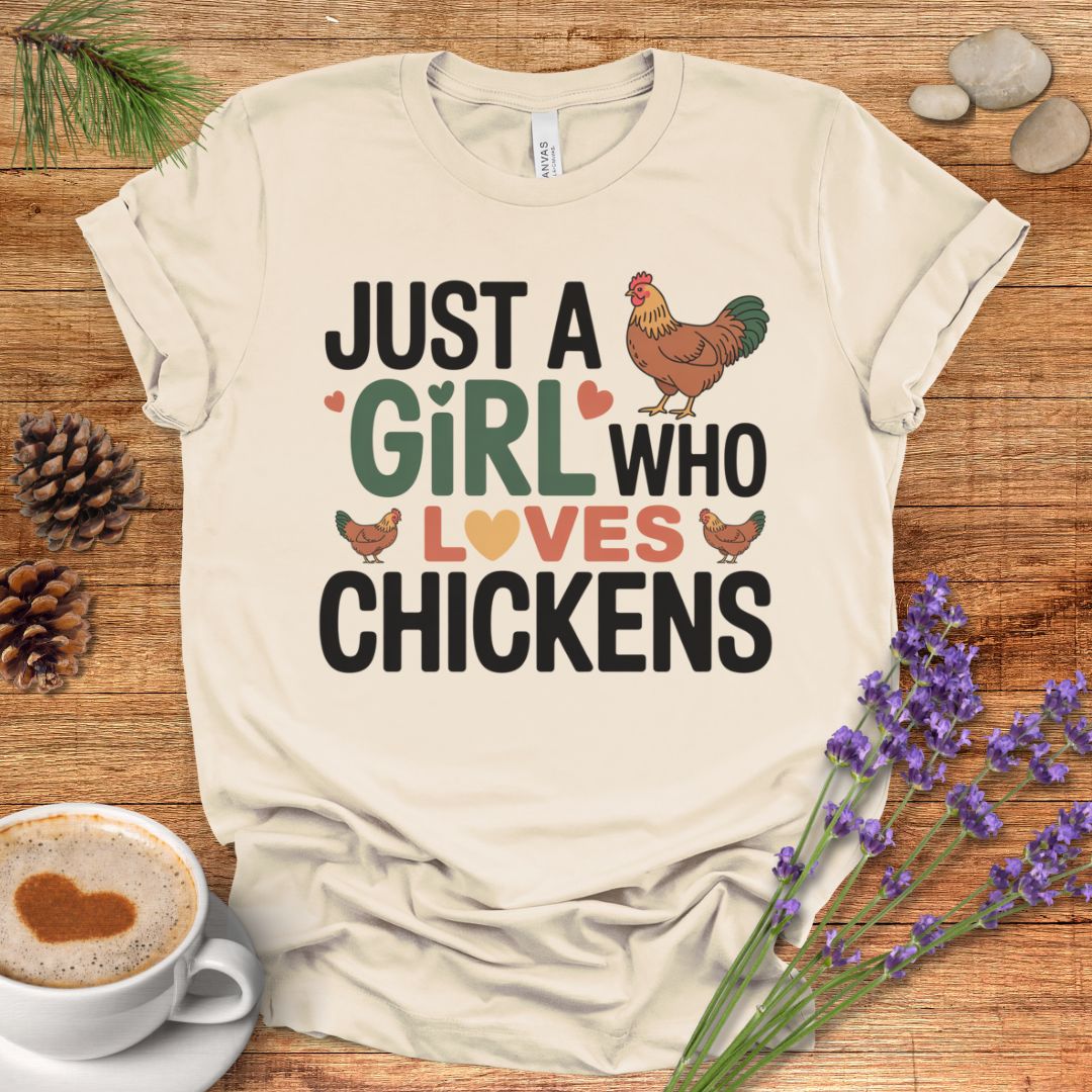 Vintage Just a Girl Chicken Tee