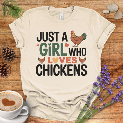 Vintage Just a Girl Chicken Tee